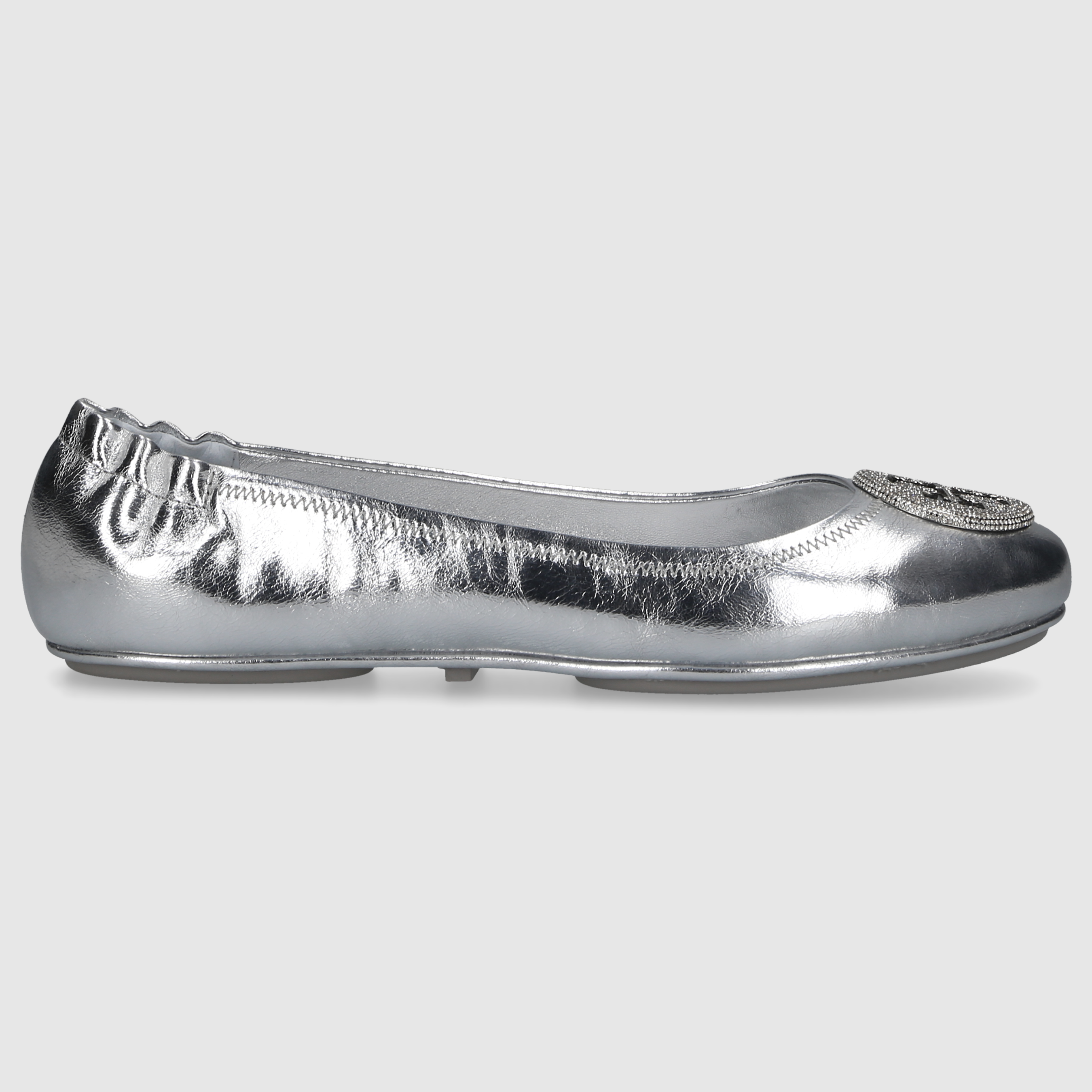 Tory Burch women's ballerinas 165361 calfskin silver