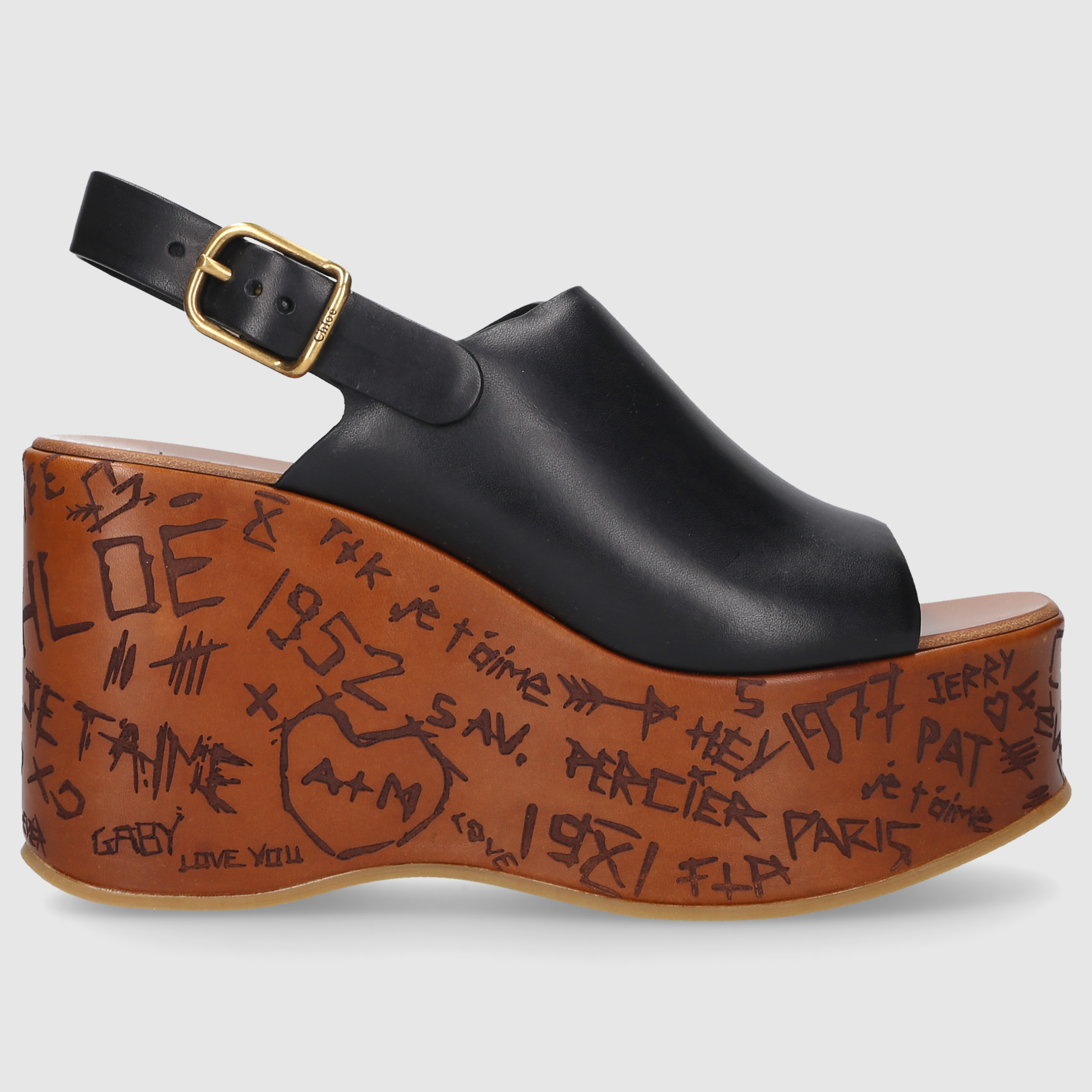Chloé Damen Sandalen CHC25U10GLU SCHWARZ