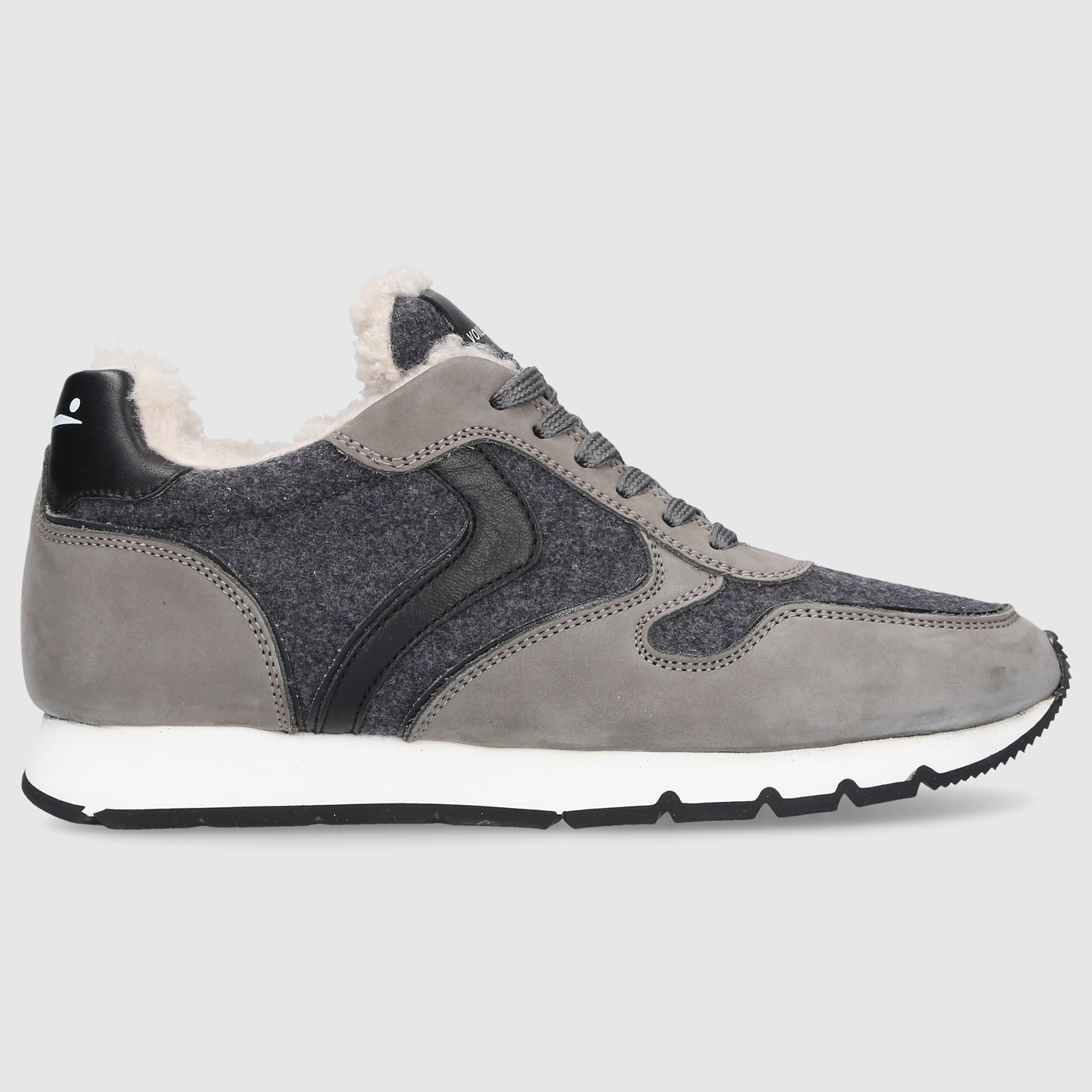 VOILE BLANCHE Women's Low-Top Sneakers JULIA Nubuck Grey-Combo
