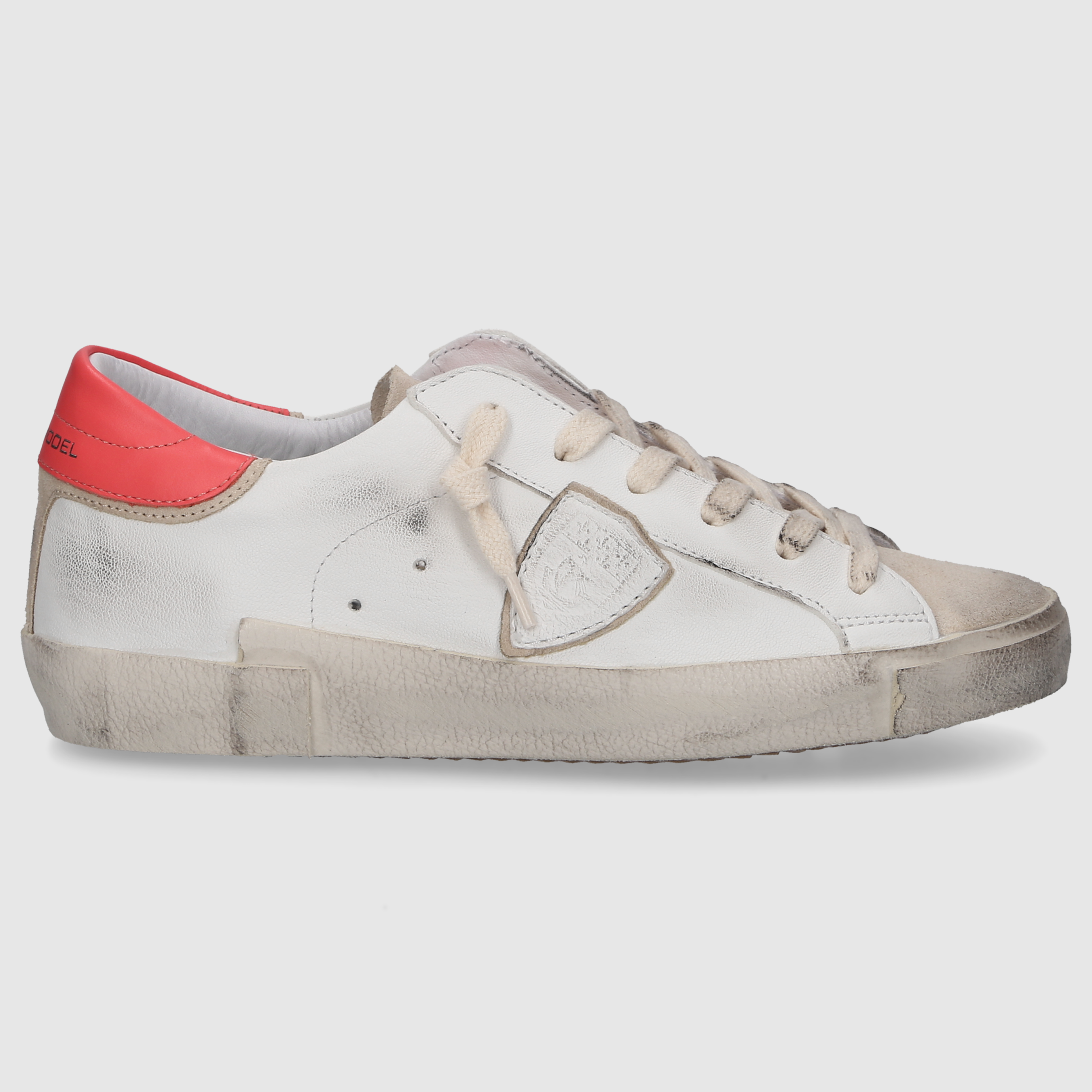 Philippe Model Damen Sneaker PRLD WEISS-ORANGE