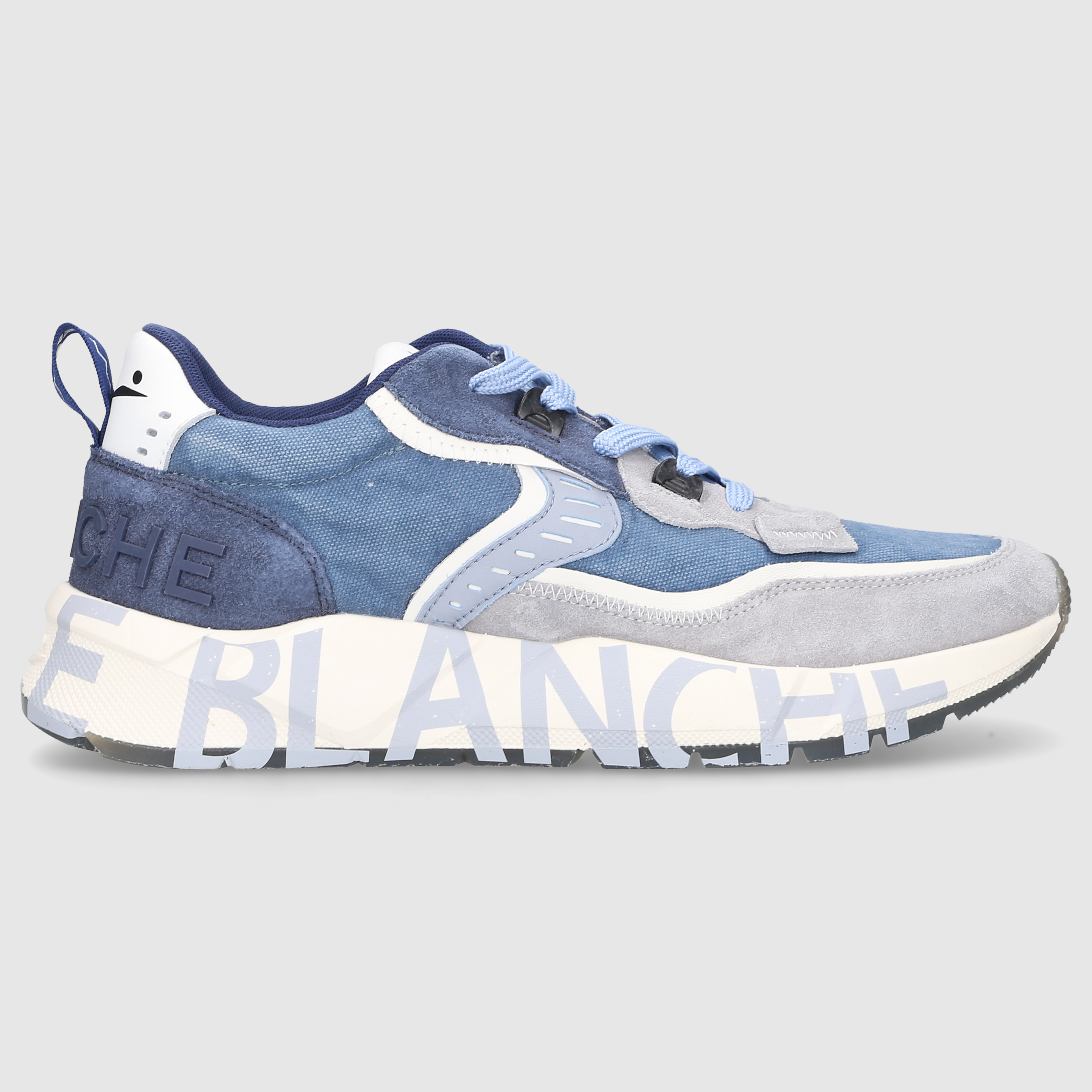 Voile Blanche Men's Sneaker CLUBO1 GREY-BLUE