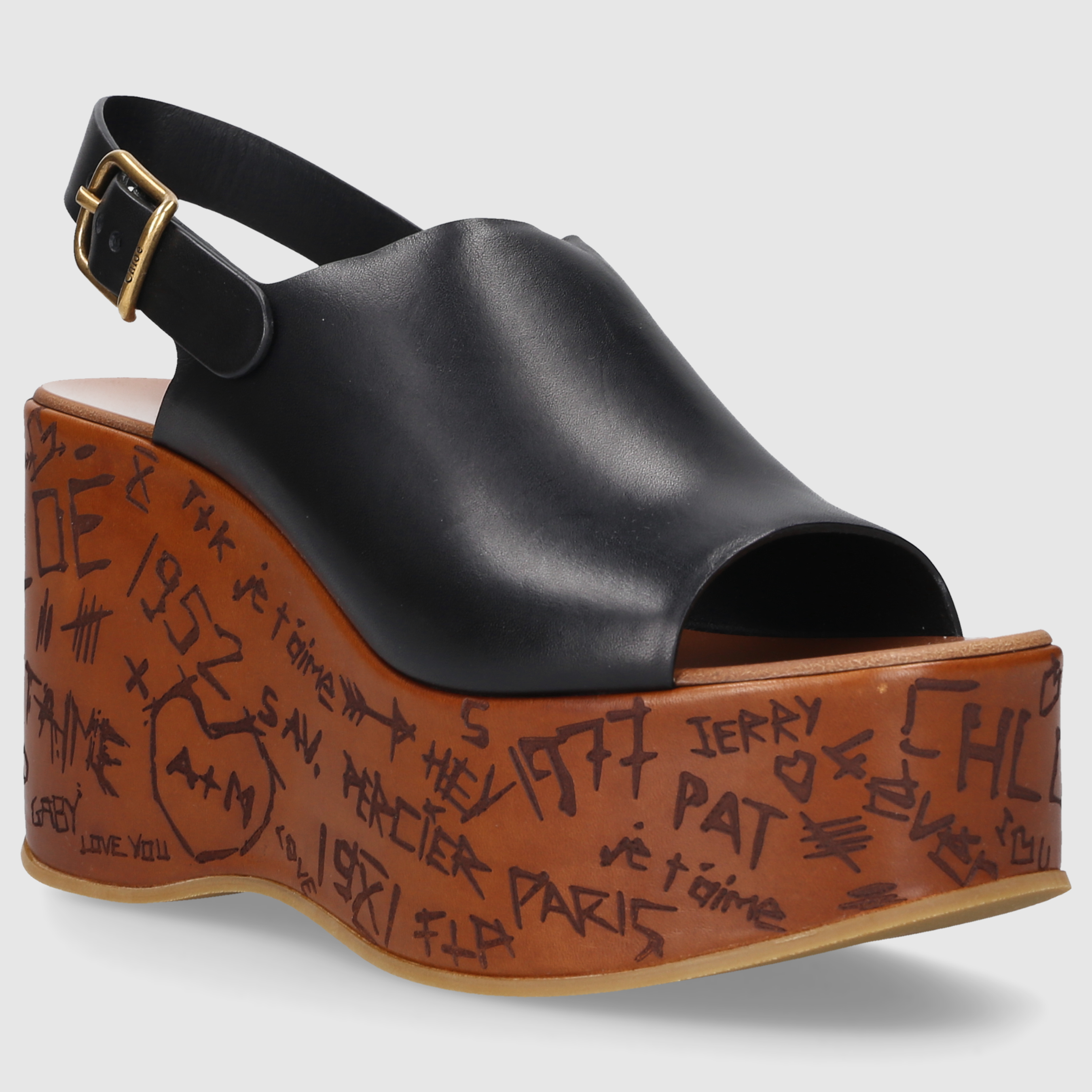 Chloé Damen Sandalen CHC25U10GLU SCHWARZ