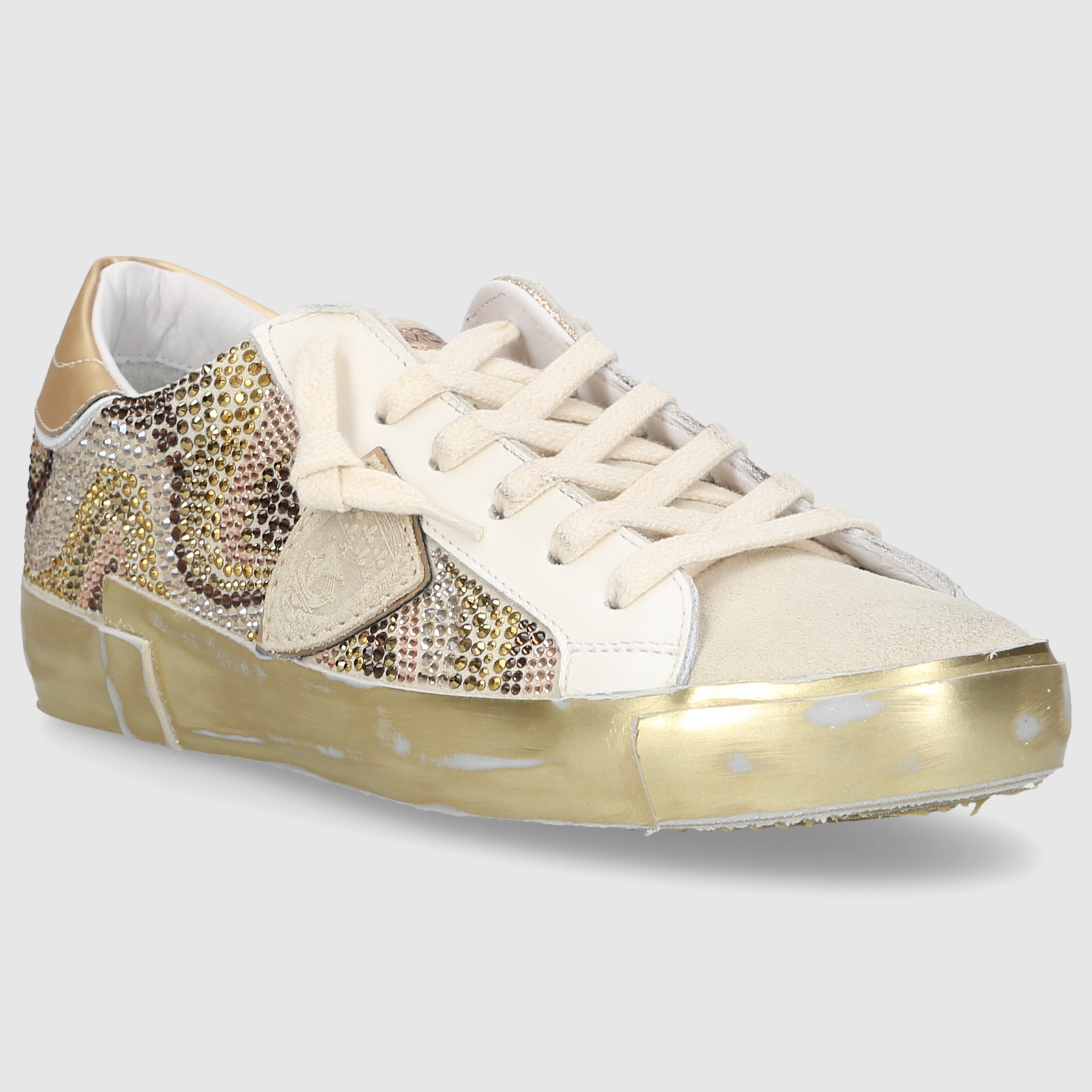 Philippe Model Damen Sneaker PRLD BEIGE-GOLD