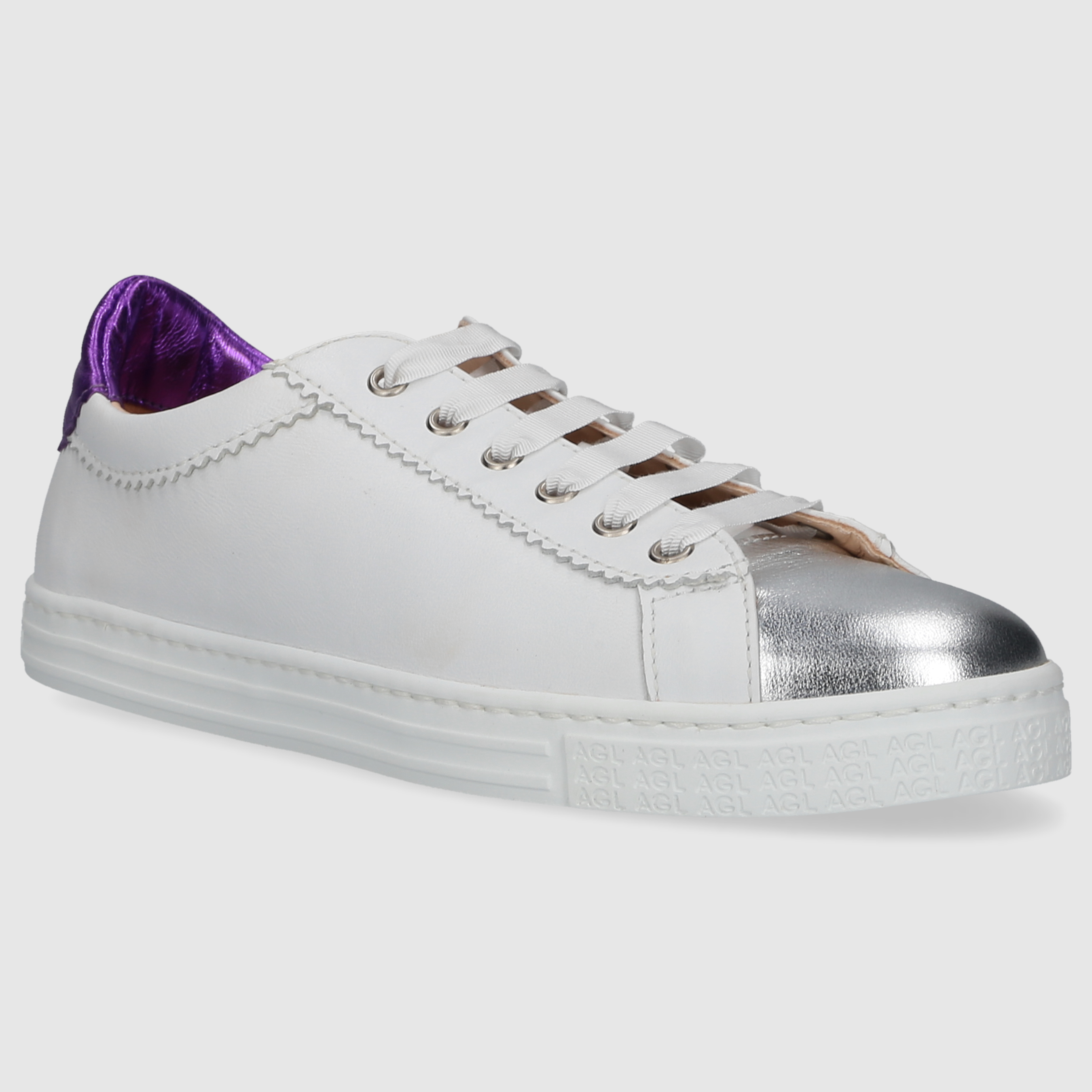 AGL Attilio Giusti Leombruni Damen Sneaker D936029PGKT083F897 WEISS-LILA