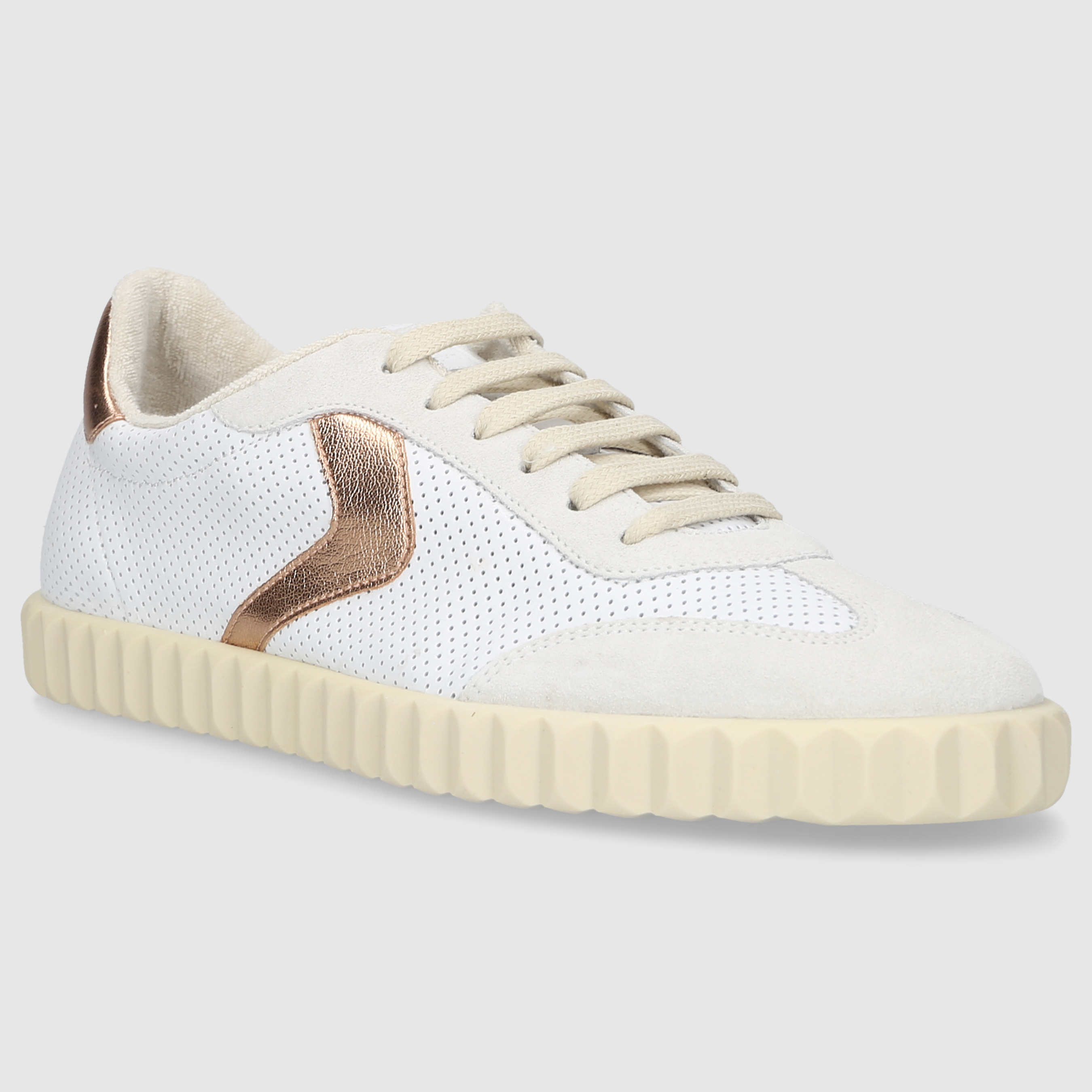 Voile Blanche Damen Sneaker INES WEISS-GOLD