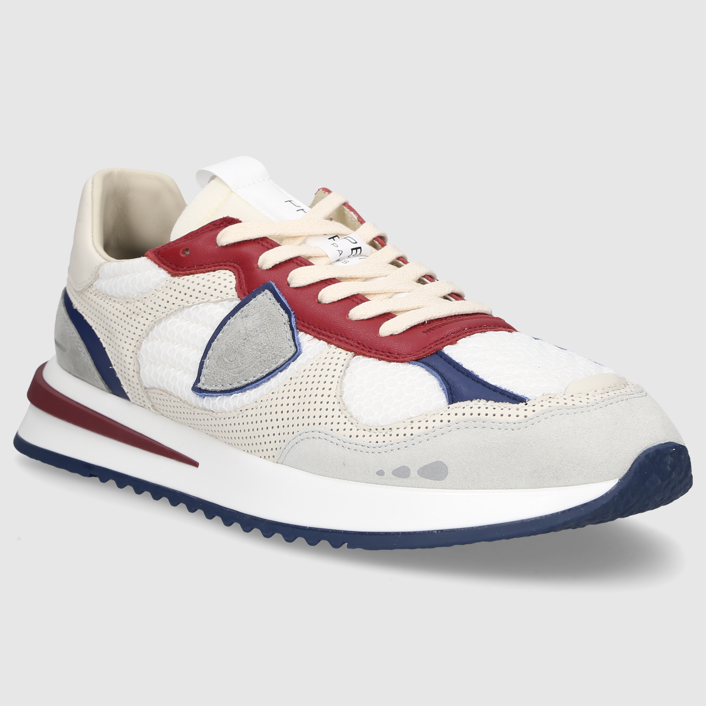 Philippe Model Herren Sneaker OYLU WEISS-BORDEAUX