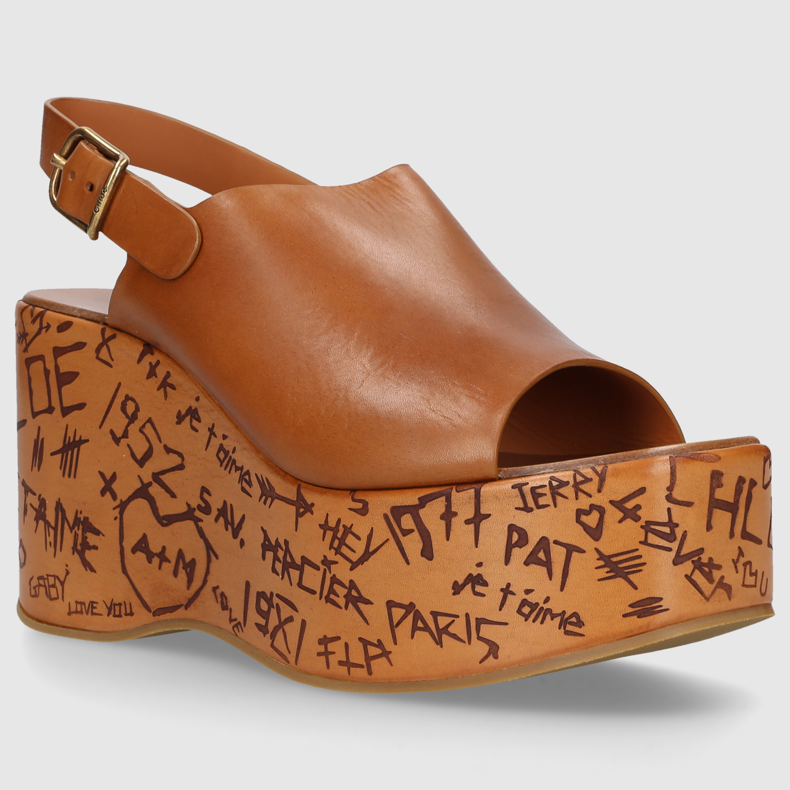 Chloé W SANDALS HEELED CHC25U10GLU27T Brown