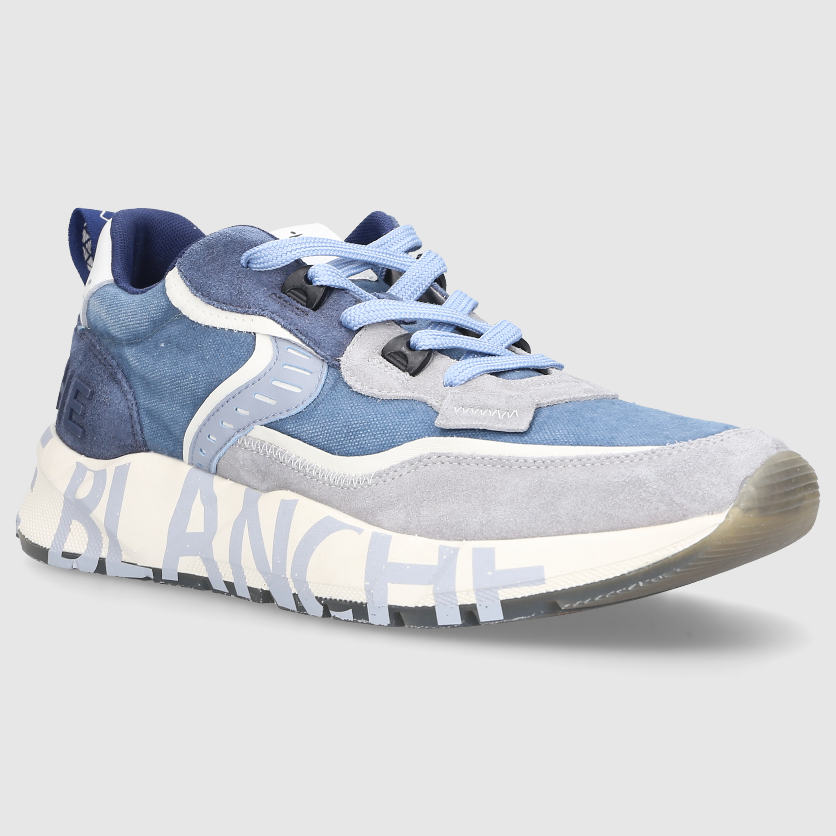 Voile Blanche Herren Sneaker CLUBO1 GRAU-BLAU