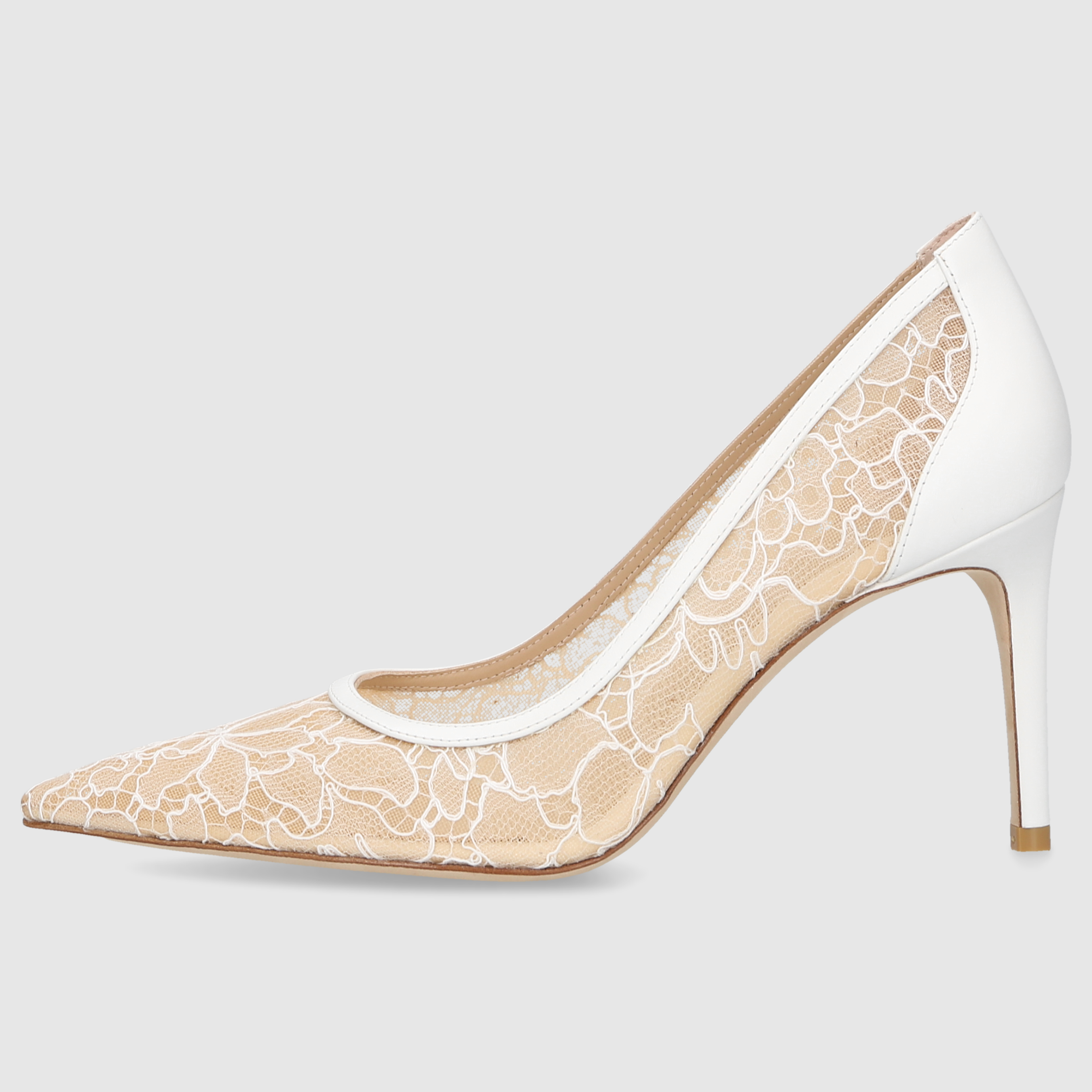 Stuart Weitzman Damen Pumps STUART POWER 85 Blanco/Beige/Blanco