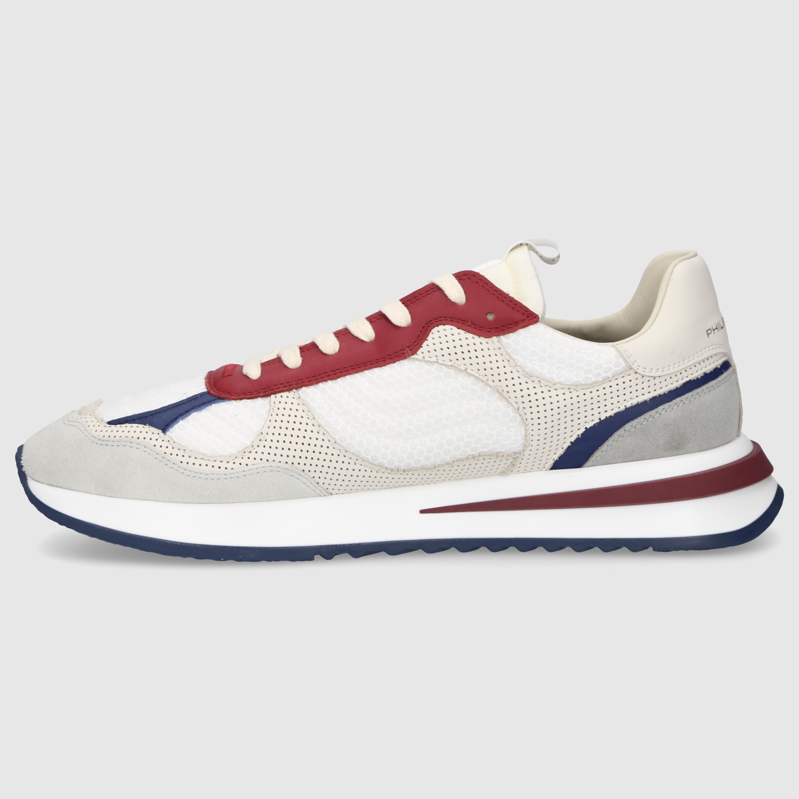 Philippe Model Herren Sneaker OYLU WEISS-BORDEAUX