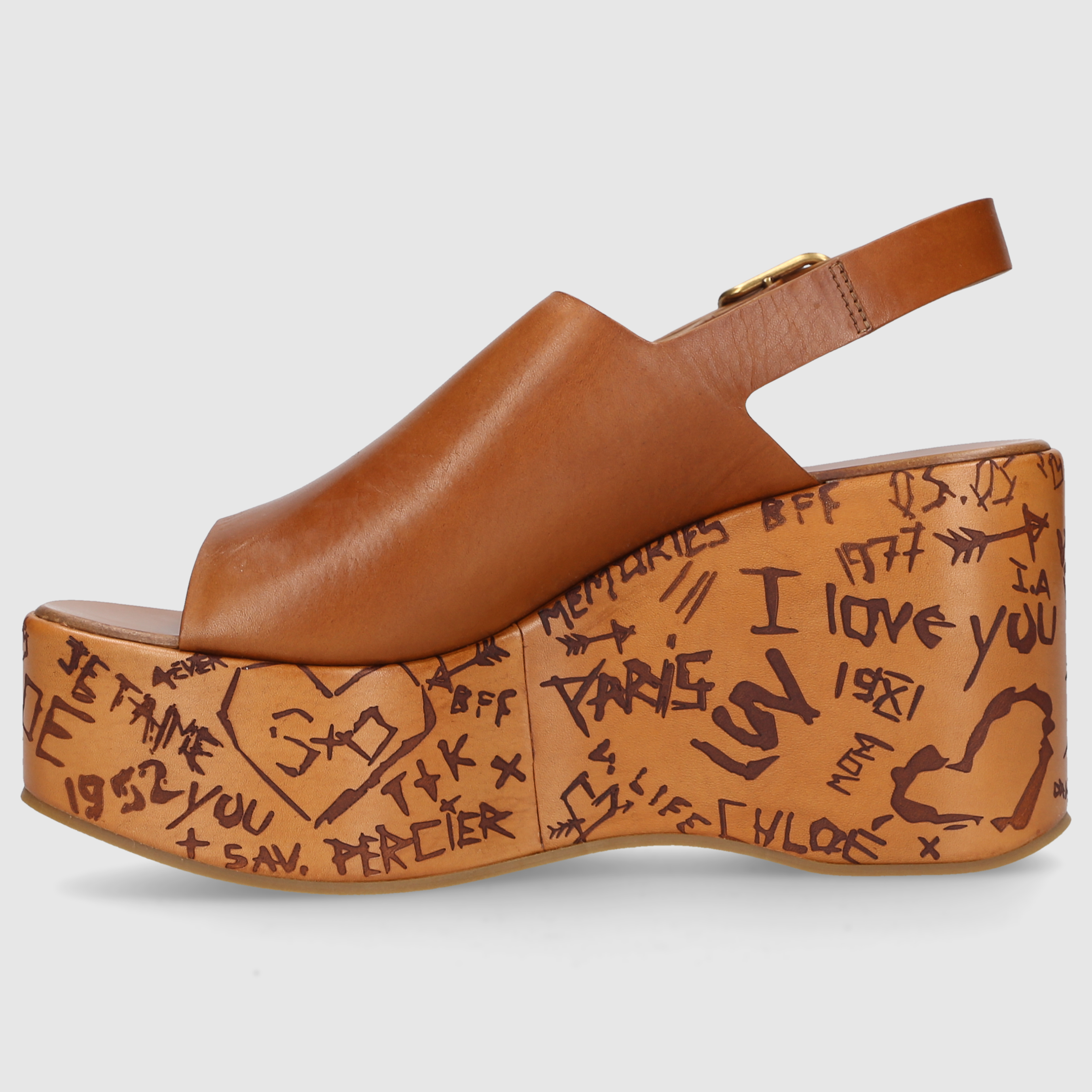 Chloé W SANDALS HEELED CHC25U10GLU27T Brown