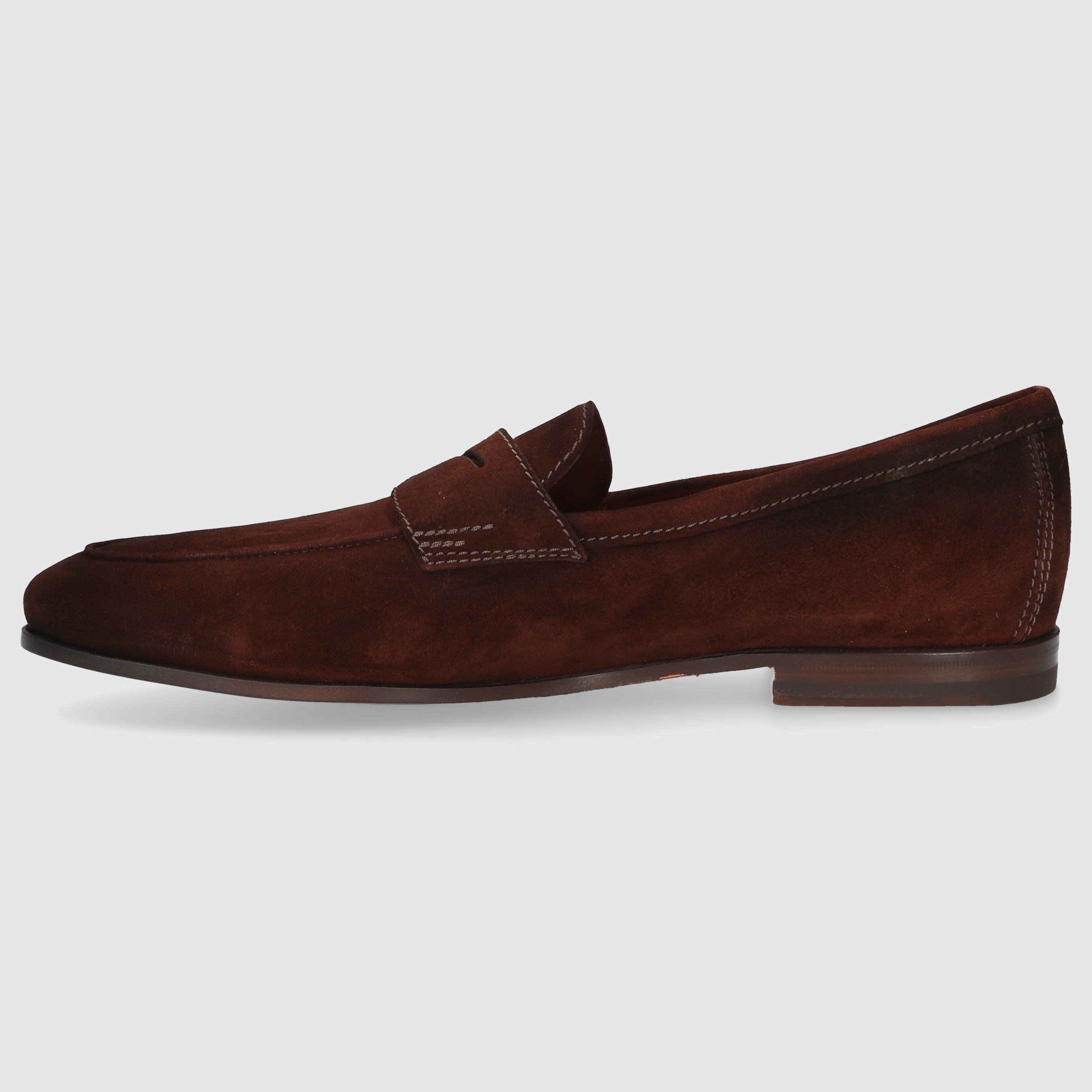 Santoni men's moccasins MCNC18837SA4SEAA DK-BROWN