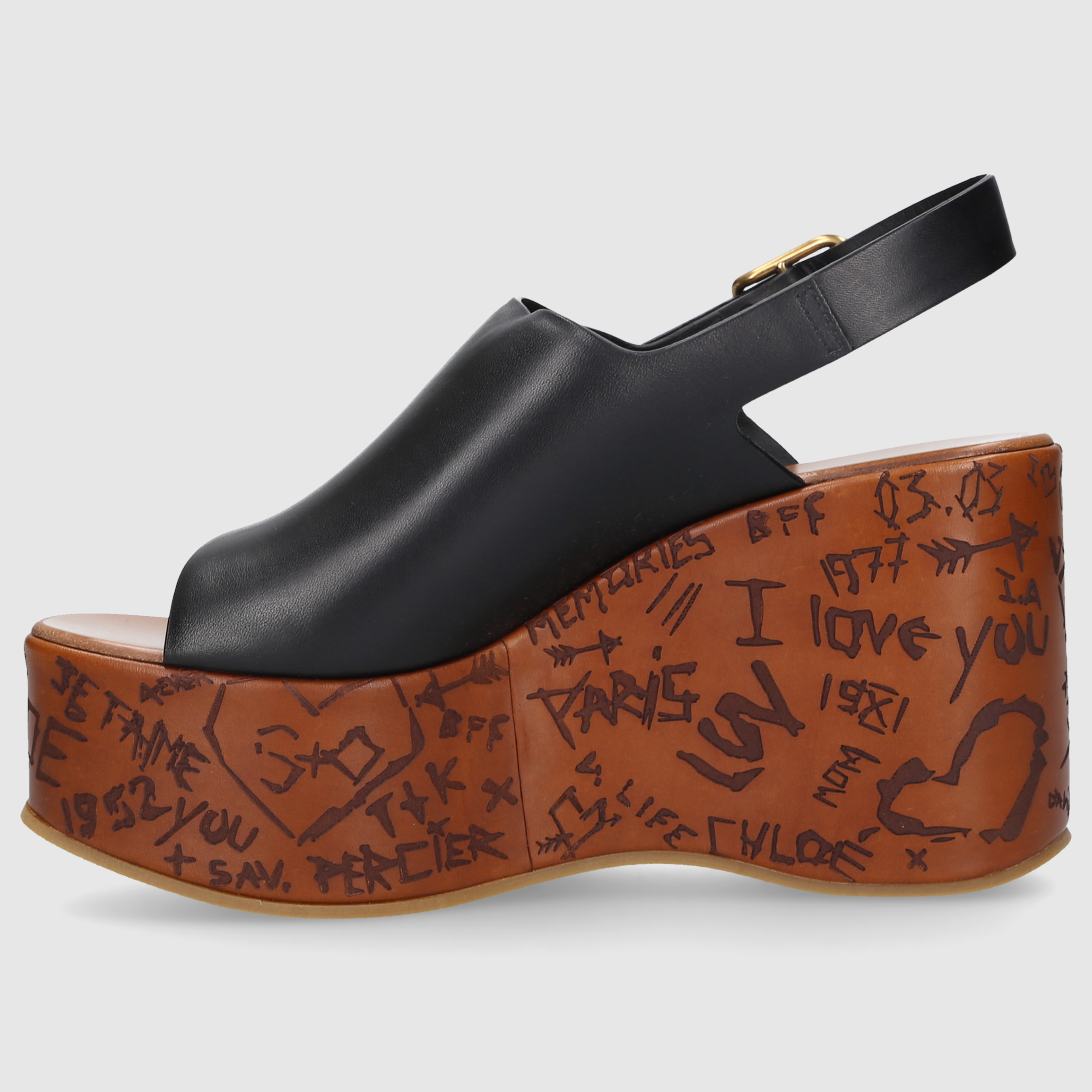Chloé Damen Sandalen CHC25U10GLU SCHWARZ