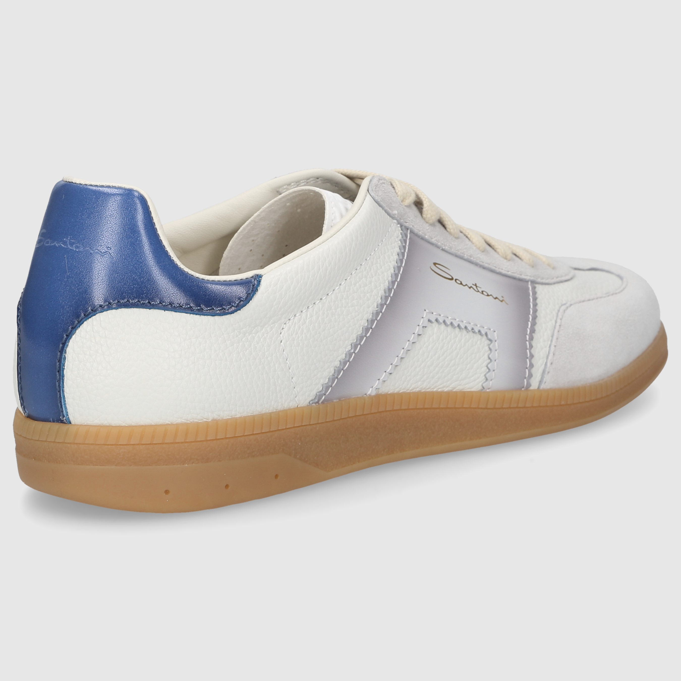 Santoni Herren Sneaker MBPL21965FARCNOC WEISS-GRAU