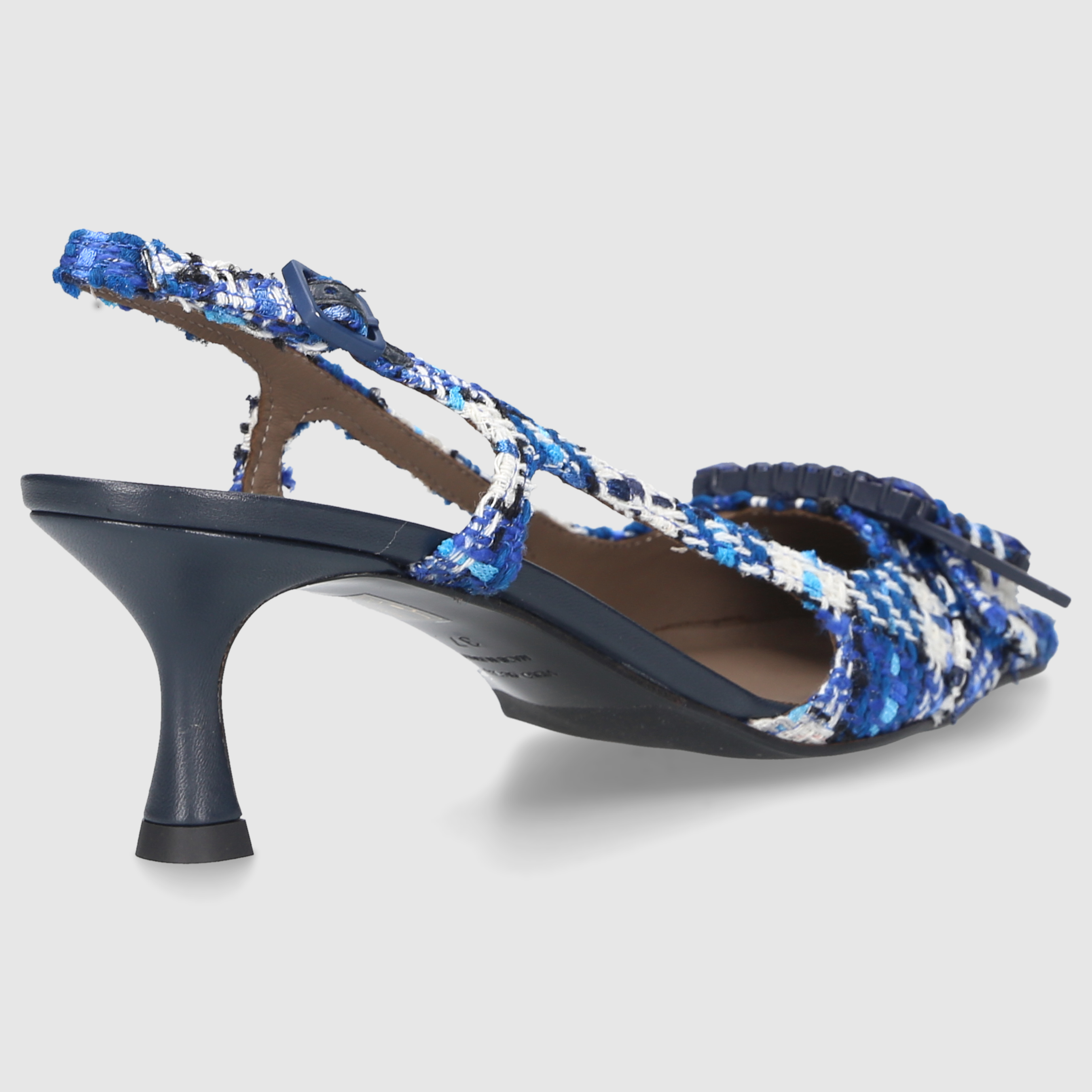 Roberto Festa Women's Slingback Pumps ATENA Cotton Blue-Combo
