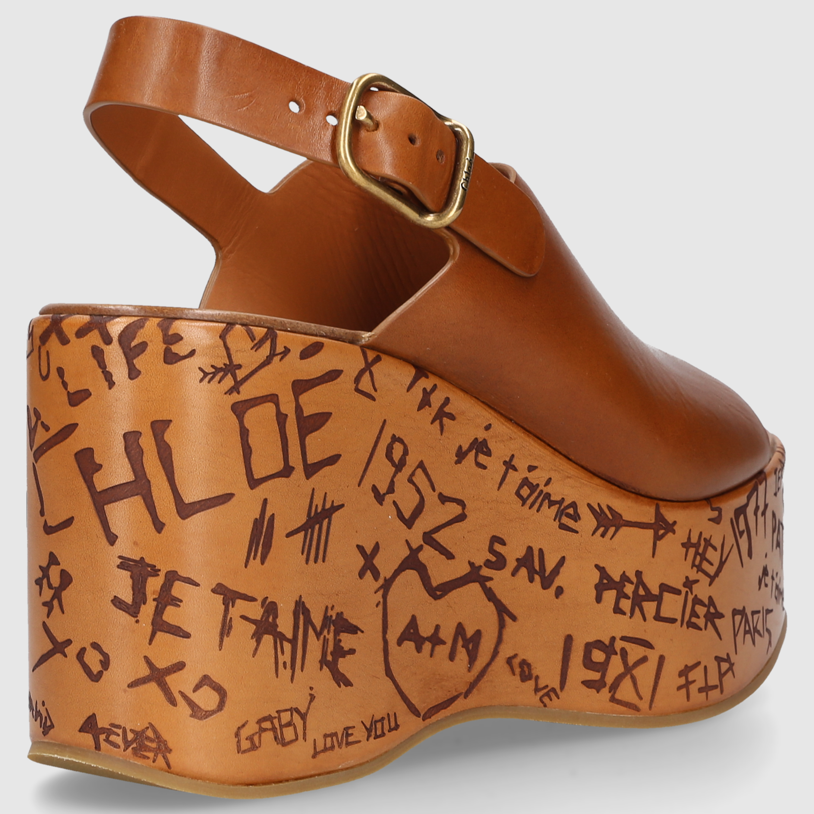 Chloé W SANDALS HEELED CHC25U10GLU27T Brown