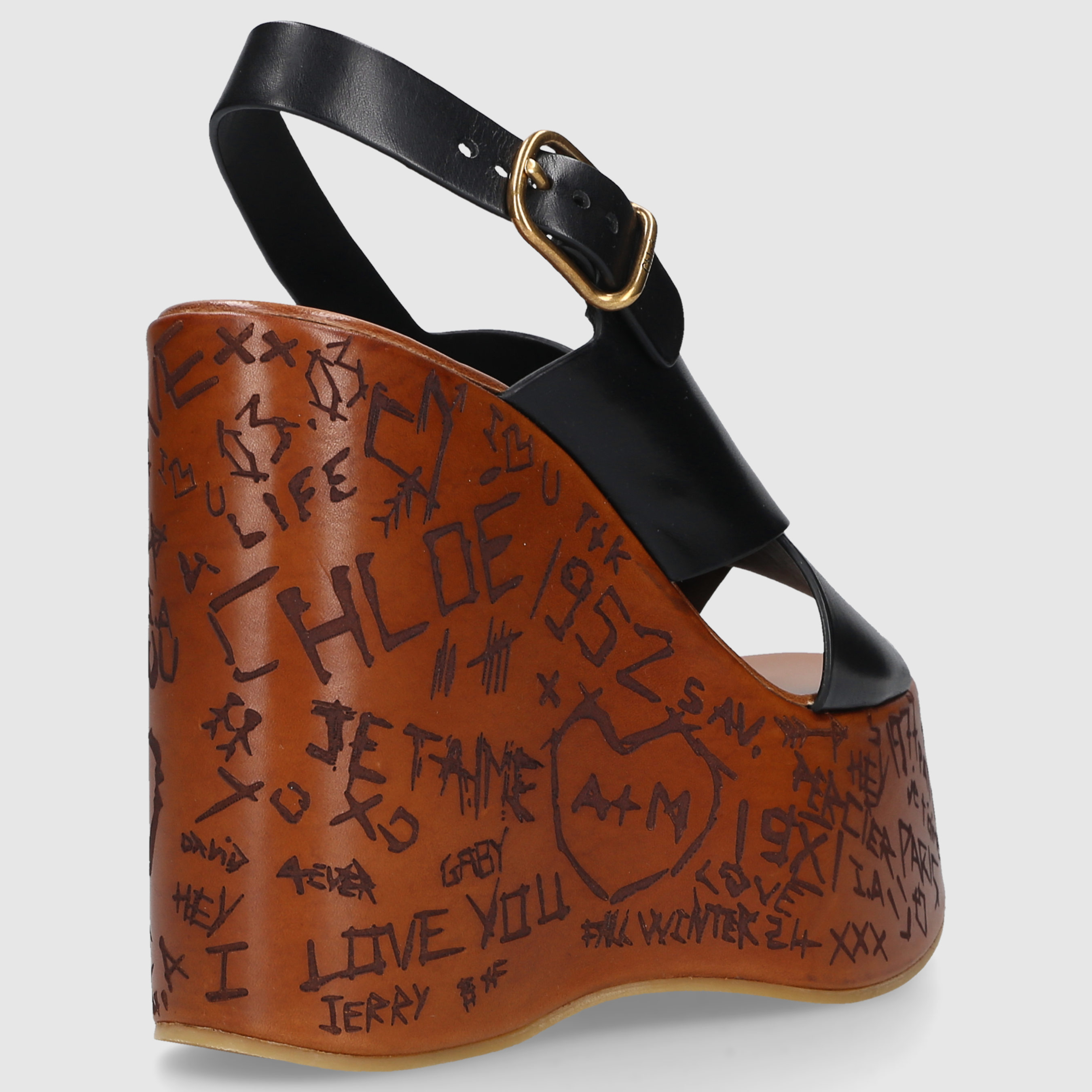 Chloé Damen Wedges CHC24A02YLU001 Schwarz