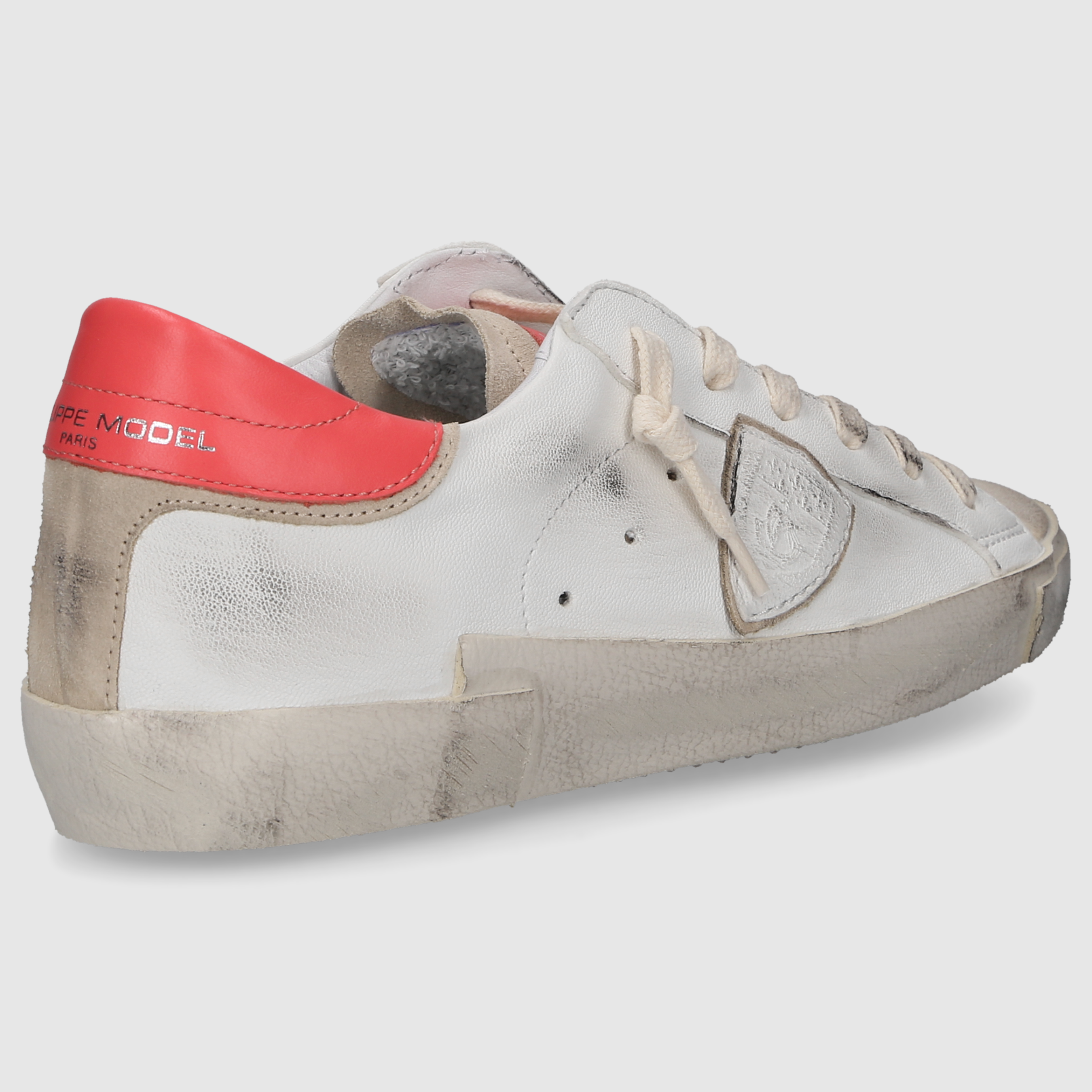 Philippe Model Damen Sneaker PRLD WEISS-ORANGE