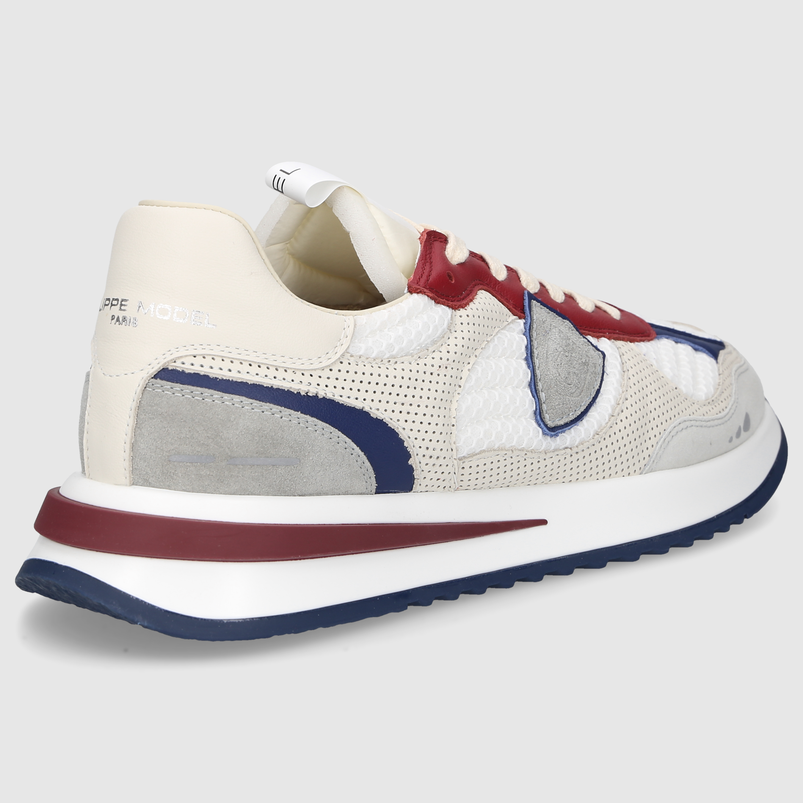 Philippe Model Herren Sneaker OYLU WEISS-BORDEAUX