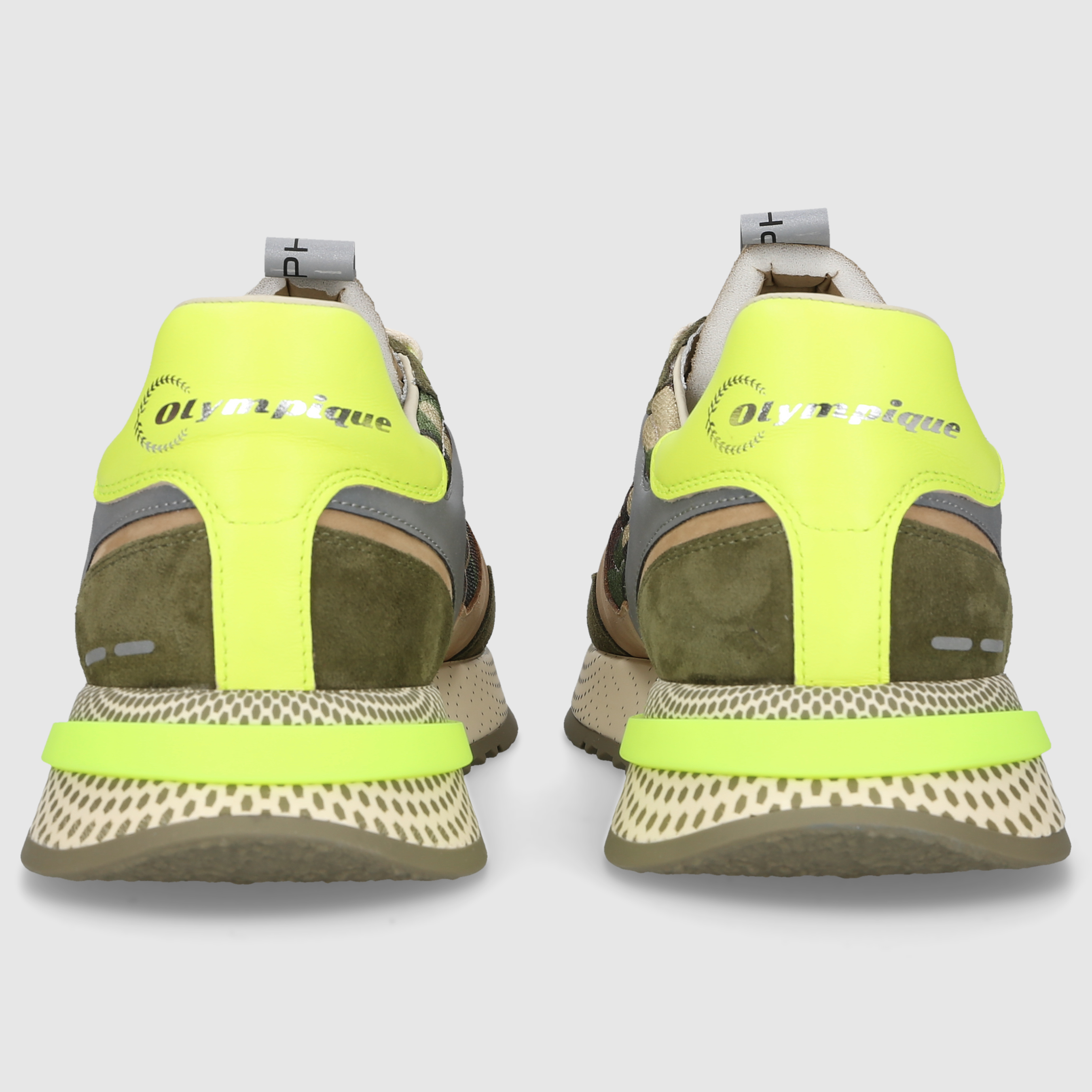 Philippe Model Herren Sneaker OLYMPIQUE LOW MAN Green/Yellow