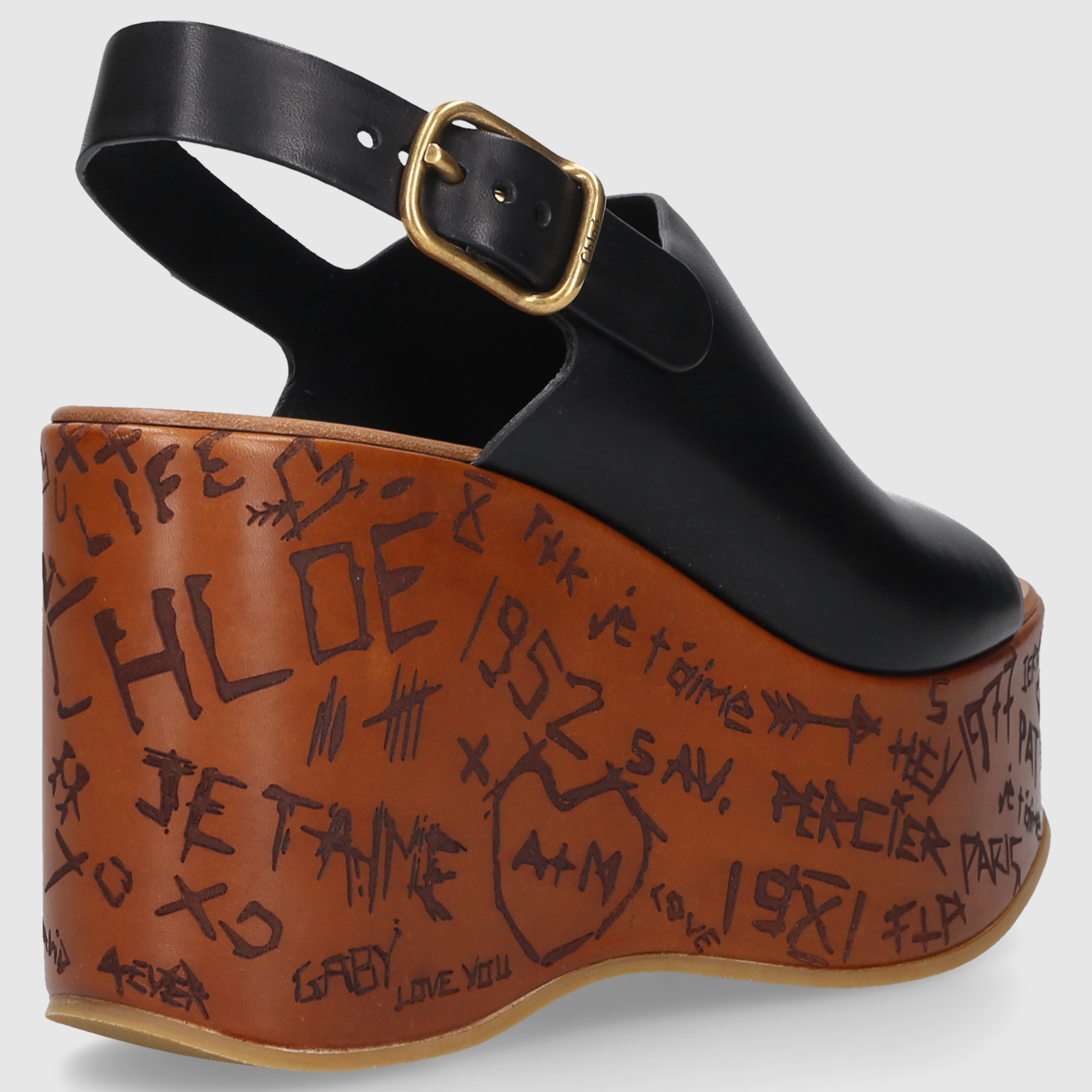 Chloé Damen Sandalen CHC25U10GLU SCHWARZ