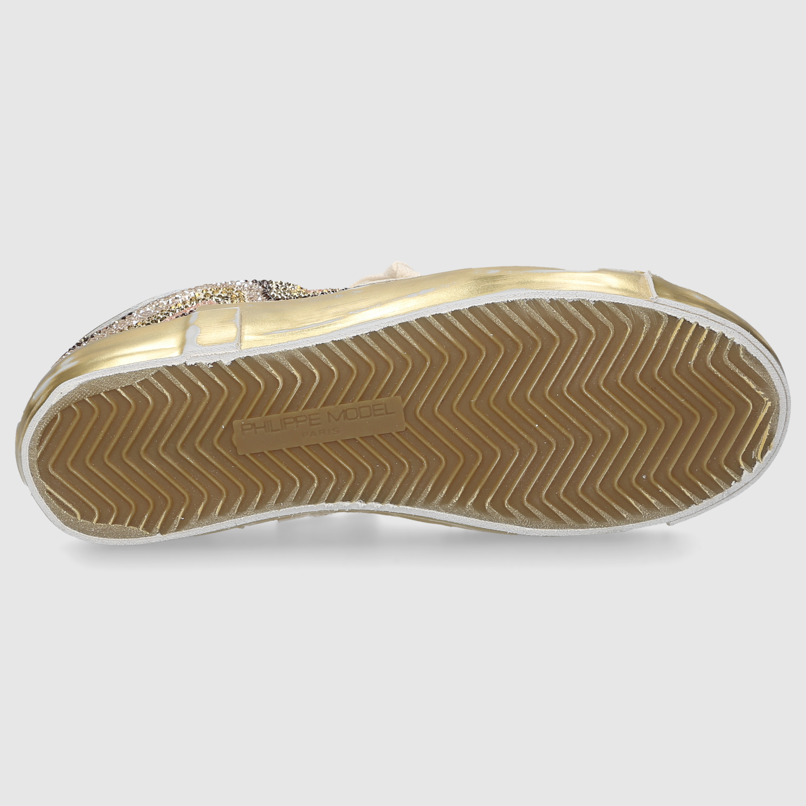 Philippe Model women's sneakers PRLD BEIGE-GOLD