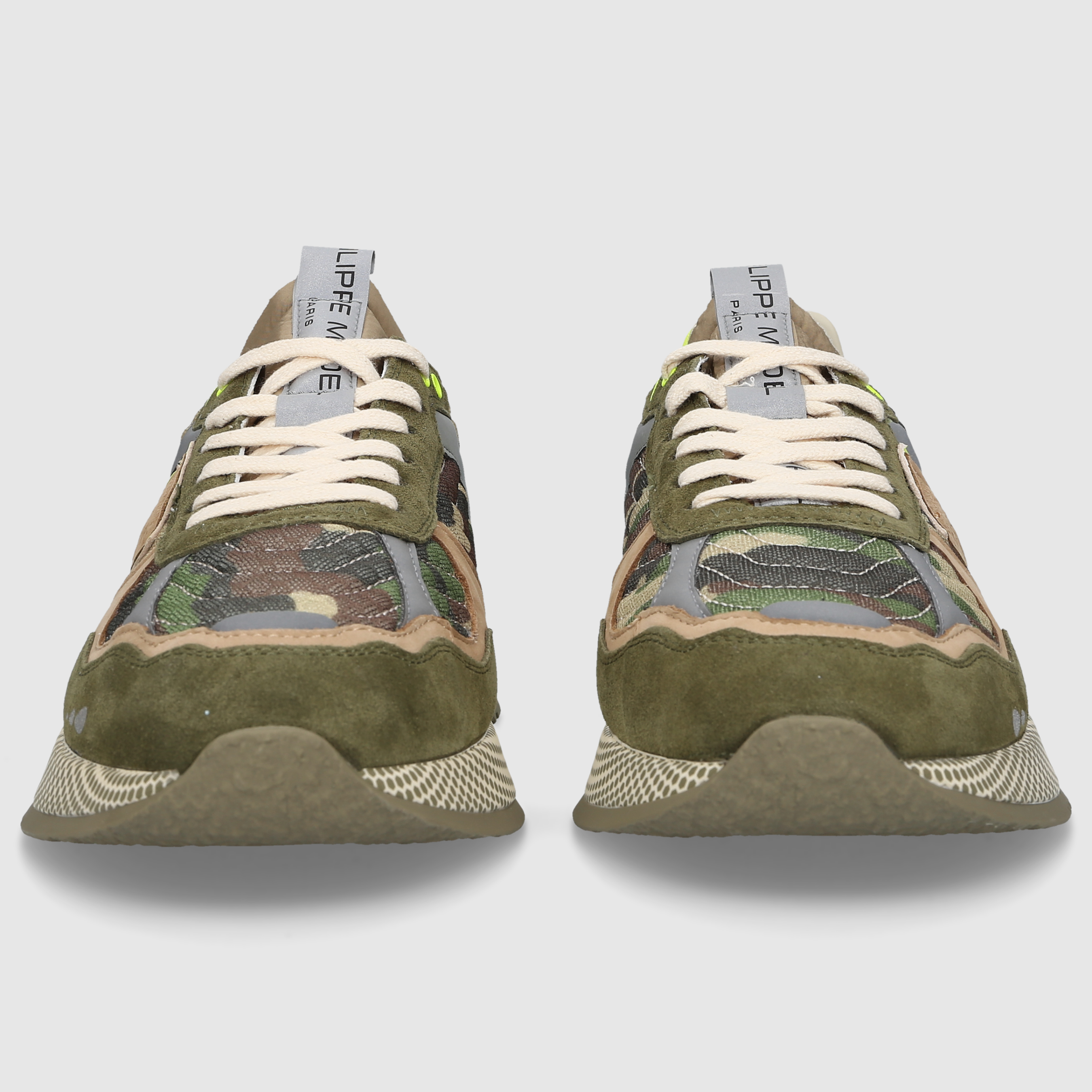 Philippe Model Herren Sneaker OLYMPIQUE LOW MAN Green/Yellow