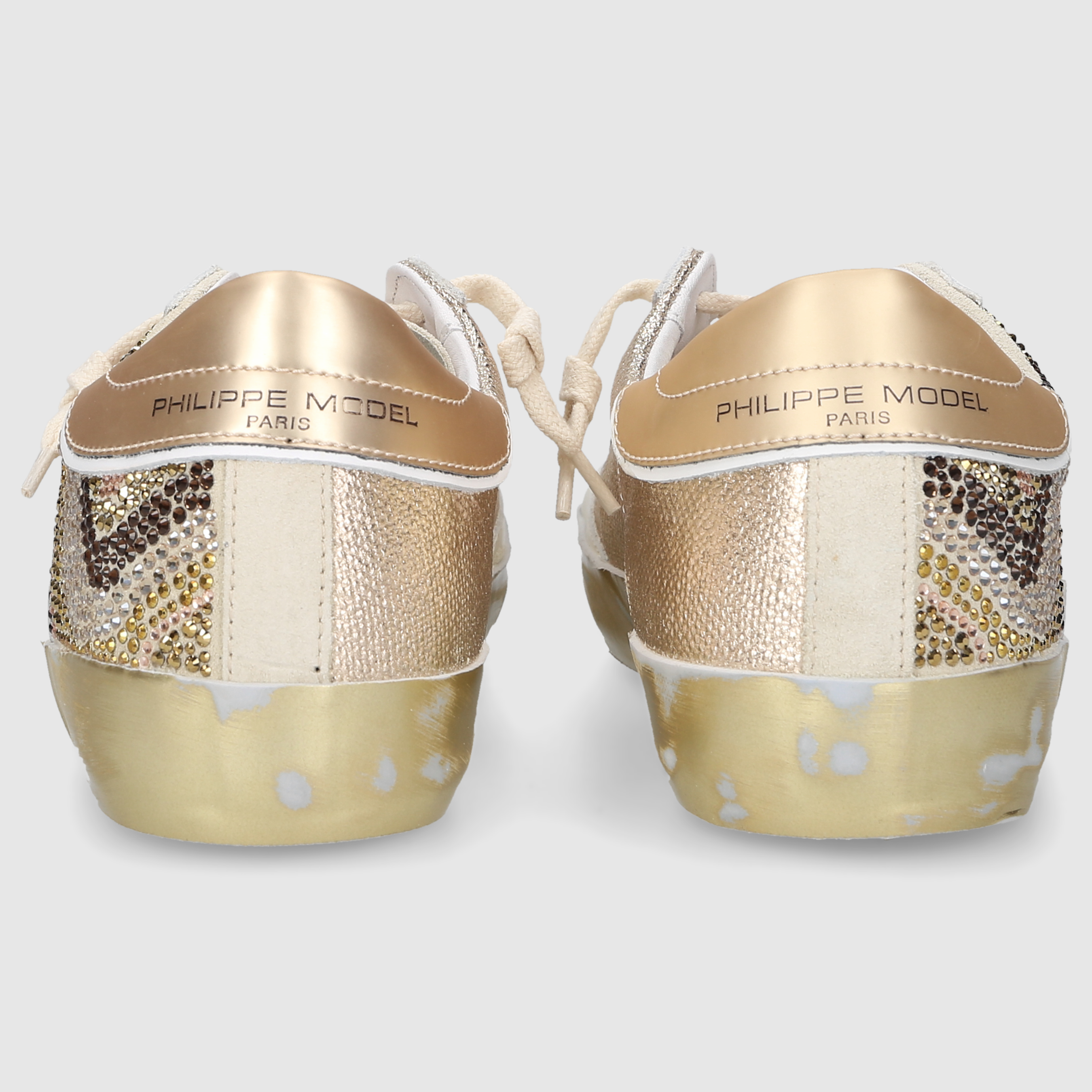 Philippe Model women's sneakers PRLD BEIGE-GOLD