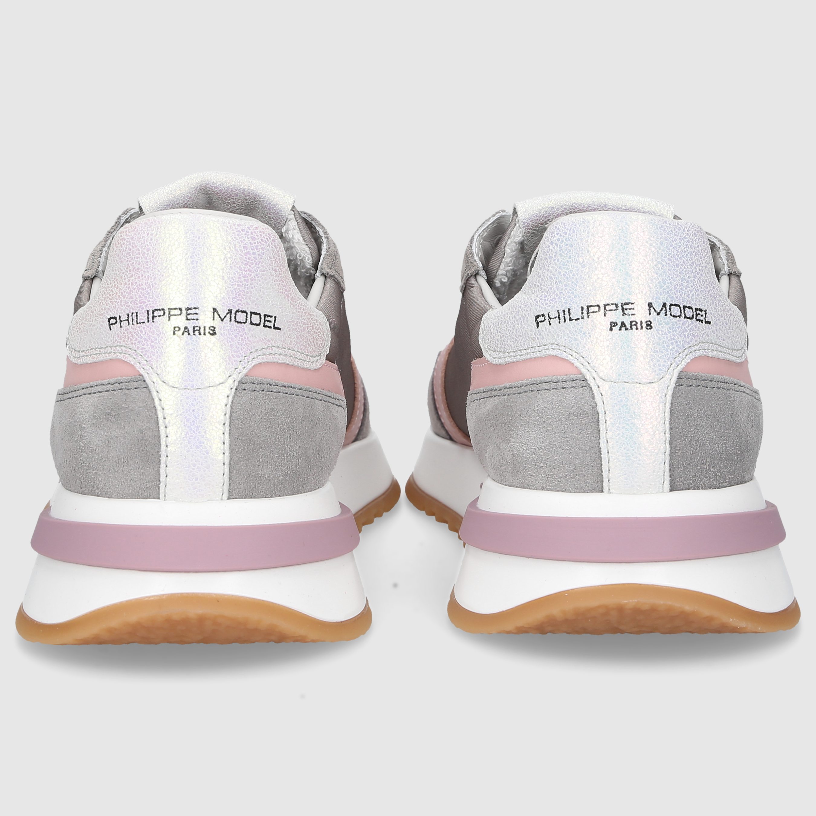 Philippe Model Damen Sneaker TYLD GRAU-ROSA