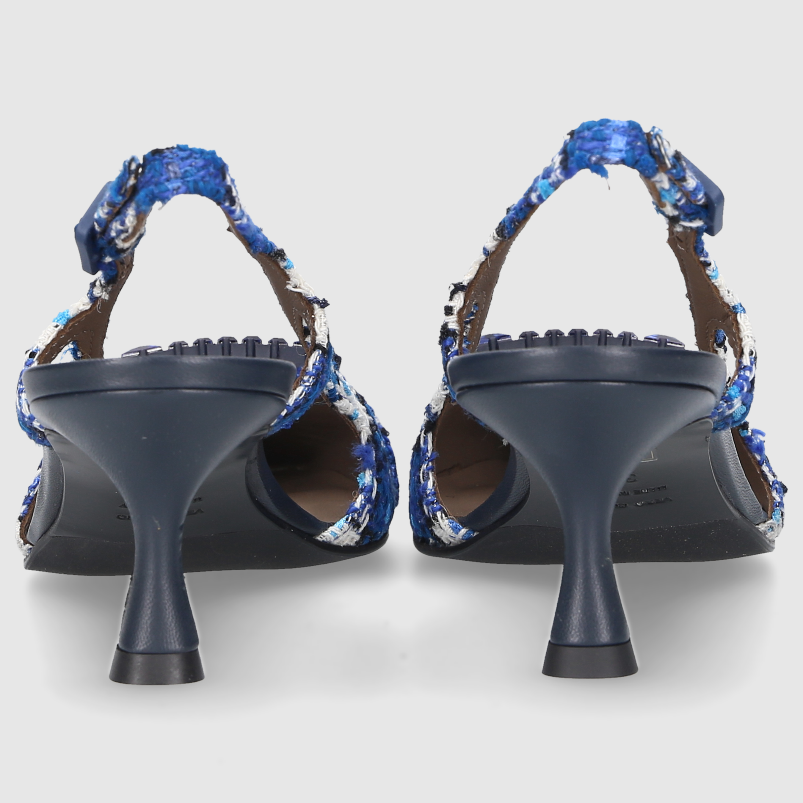 Roberto Festa Women's Slingback Pumps ATENA Cotton Blue-Combo