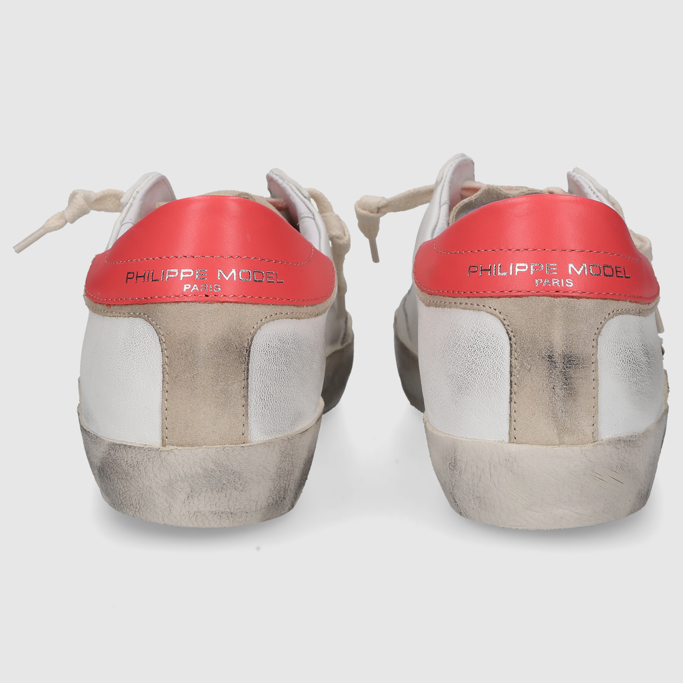 Philippe Model Damen Sneaker PRLD WEISS-ORANGE