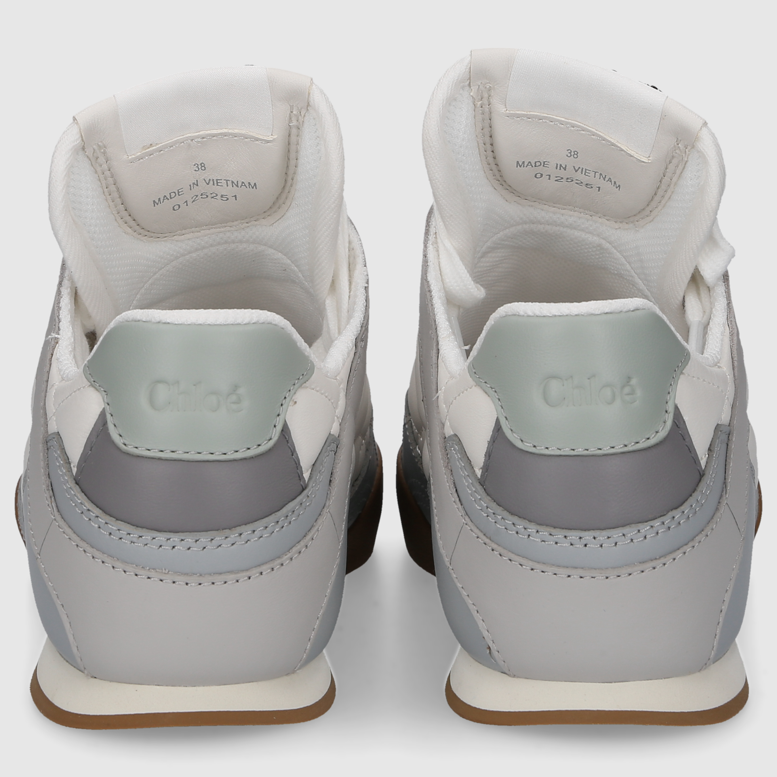 Chloé Damen Sneaker CHC25S07HPN47O WEISS-HLBLAU