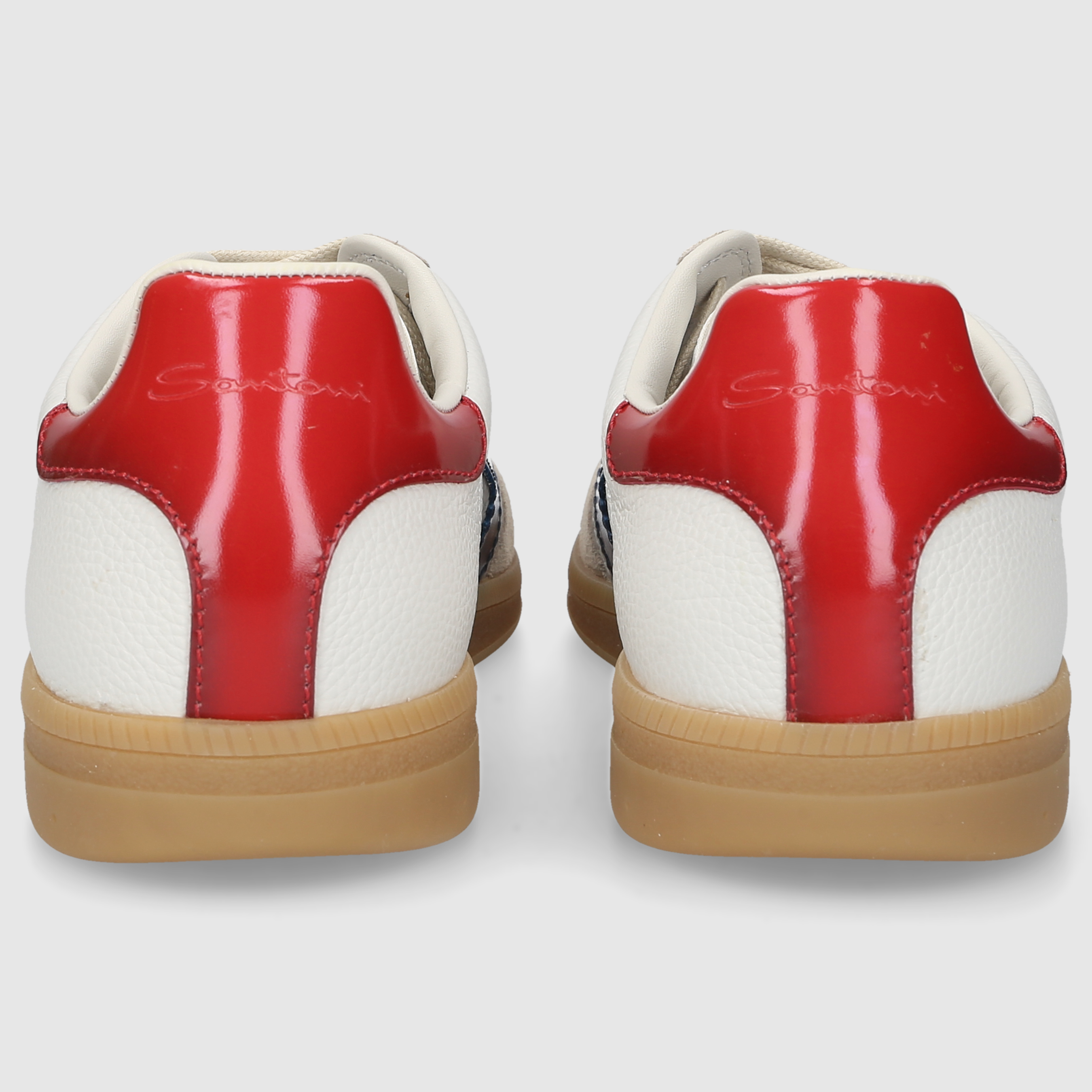 Santoni Herren Sneaker MBPL21965FARCNOC BEIGE-ROT