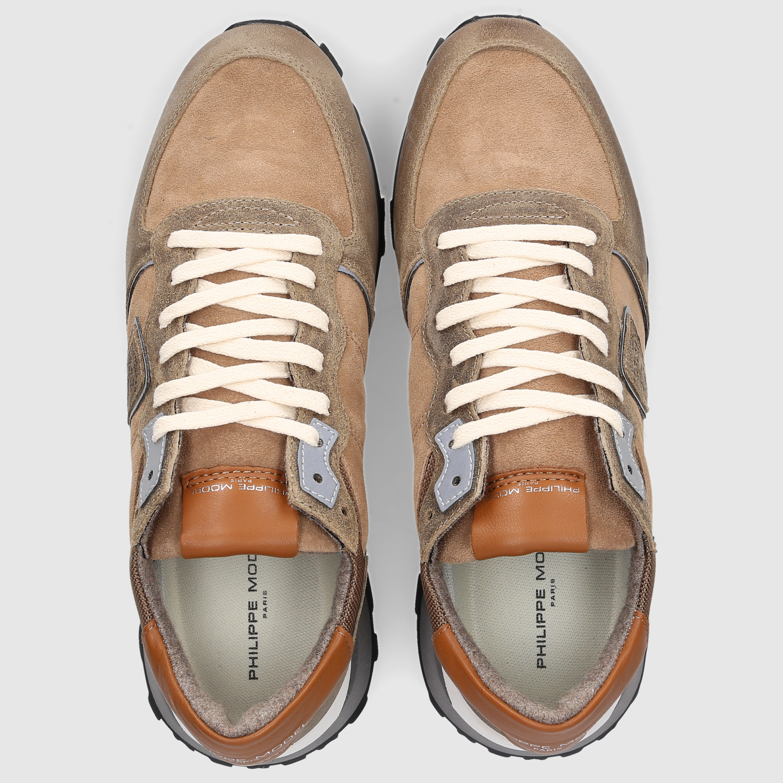 Philippe Model Men's Sneakers TROPEZ HAUTE LOW MAN Brown
