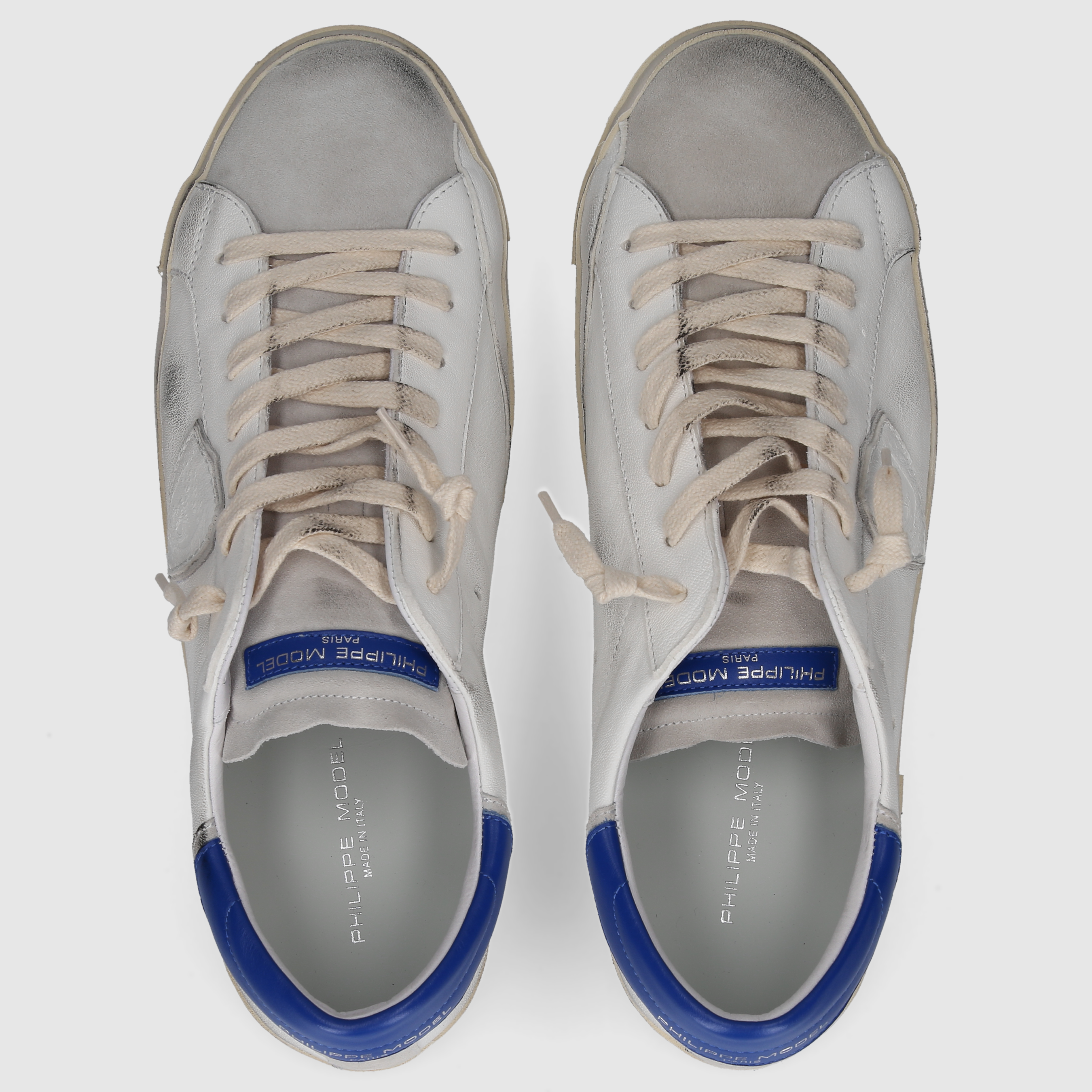 Philippe Model Herren Sneaker PRLU WEISS-BLAU