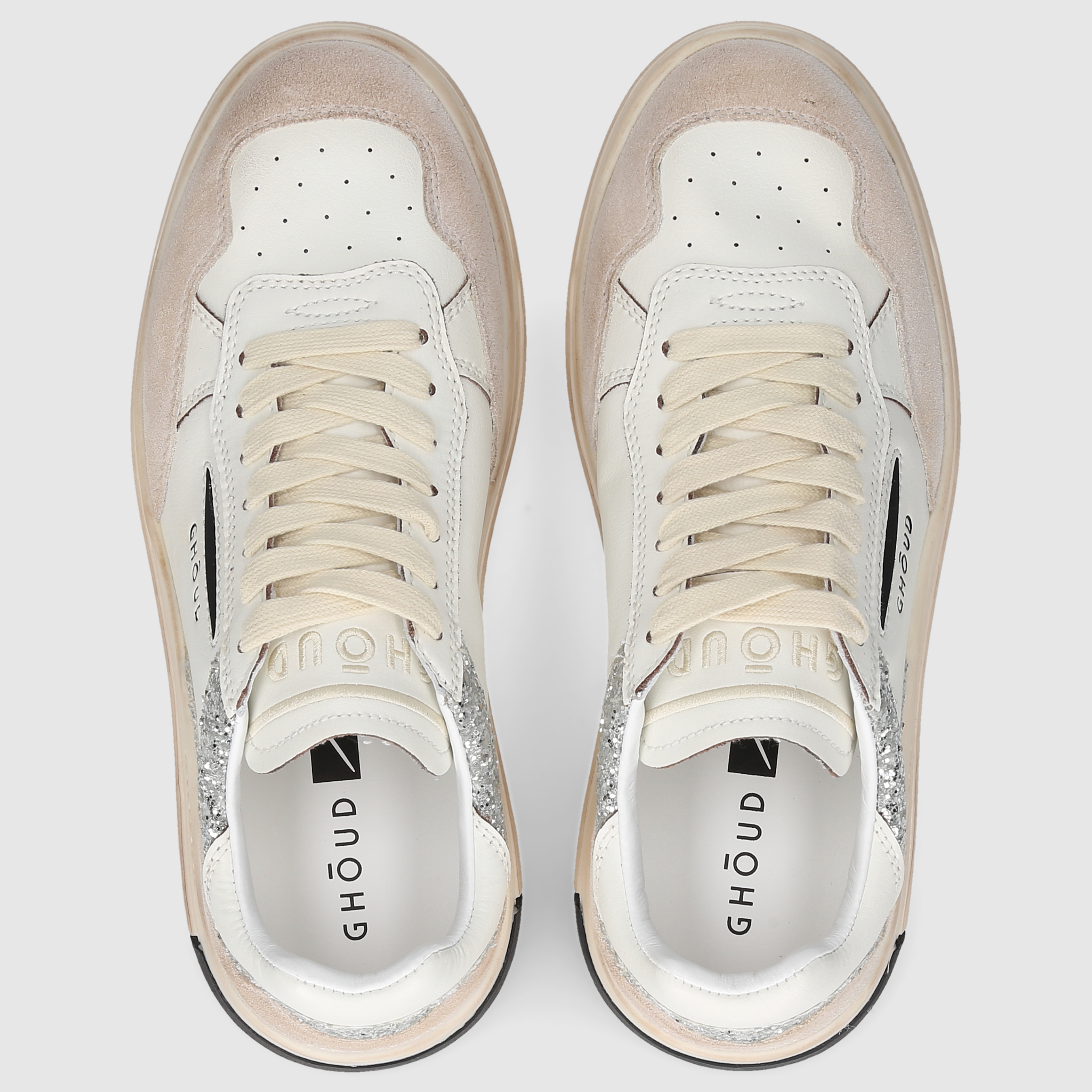 GHOUD women's sneaker TBLWLS36 WHITE-SILVER