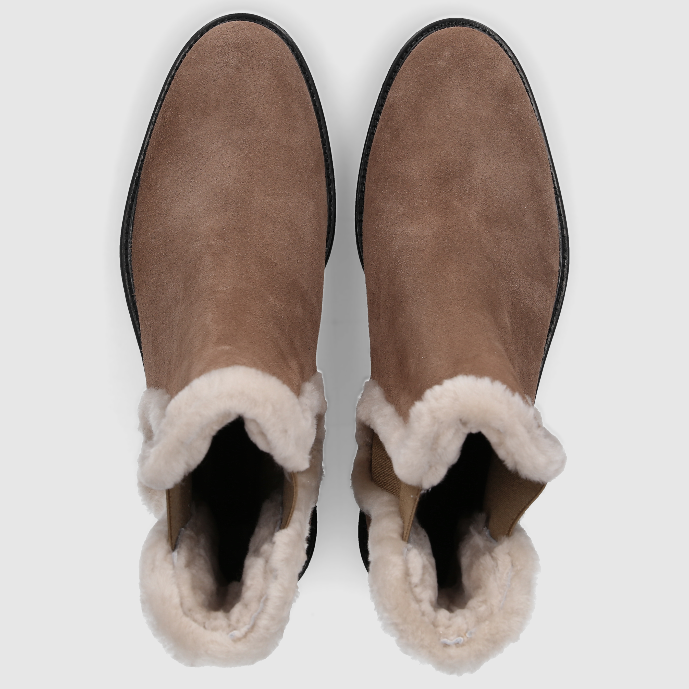 EN AVANT Women's Ankle Boots VALENCIA Suede Leather Brown-Combo