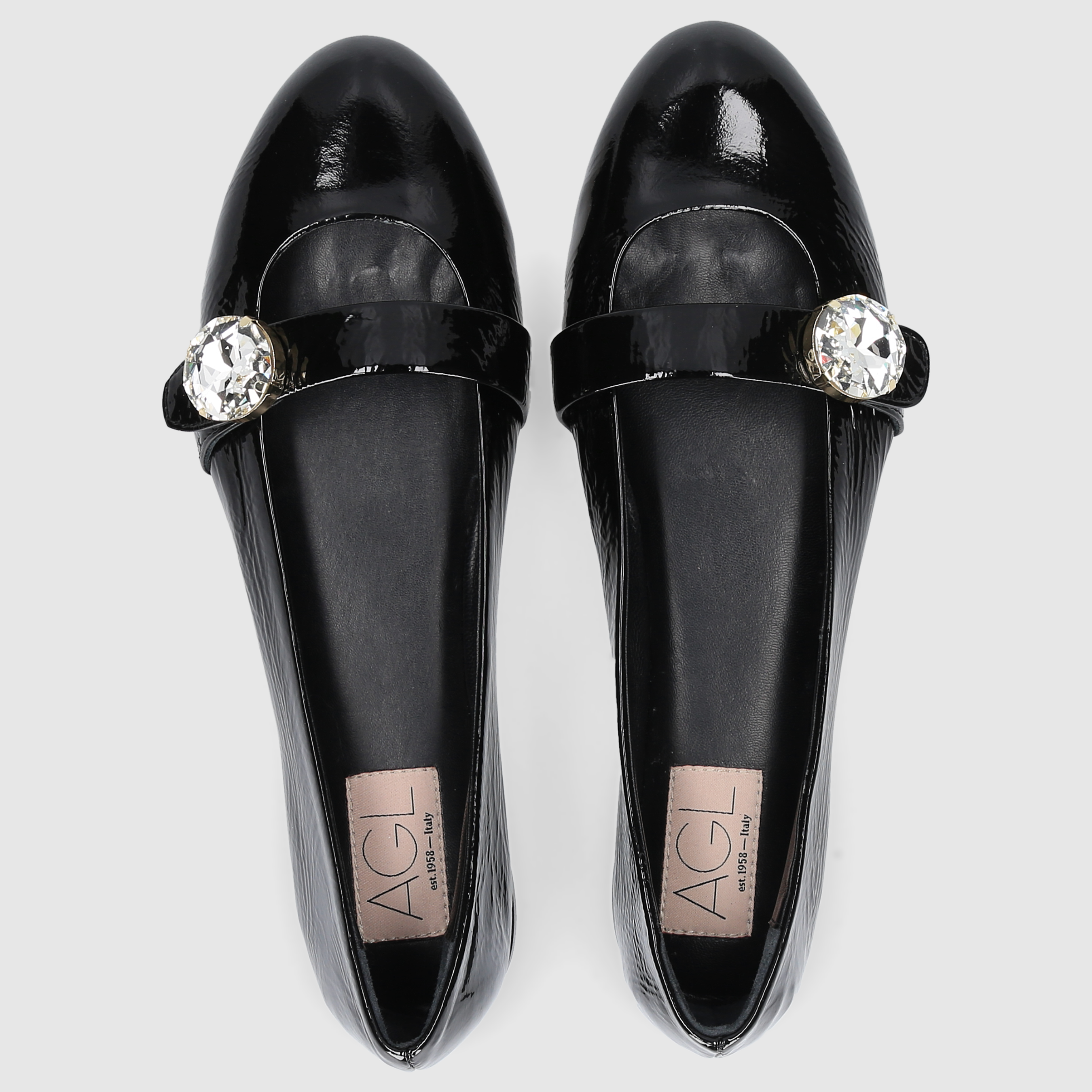 AGL Attilio Giusti Leombruni Damen Ballerinas D544040PCPIUME0000 SCHWARZ