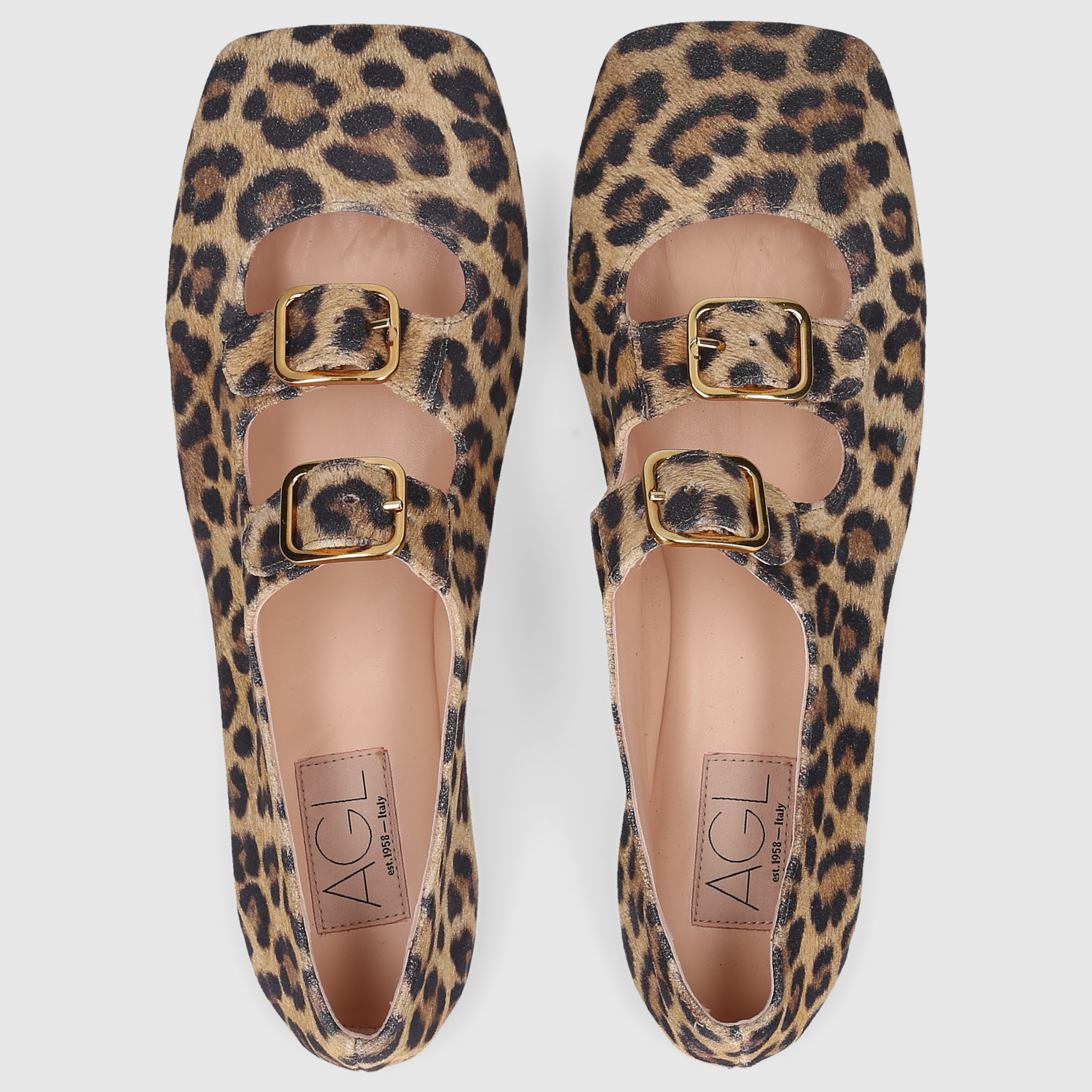 AGL Attilio Giusti Leombruni Damen Ballerinas D840001PGKA226G456 BRAUN-KOMBI