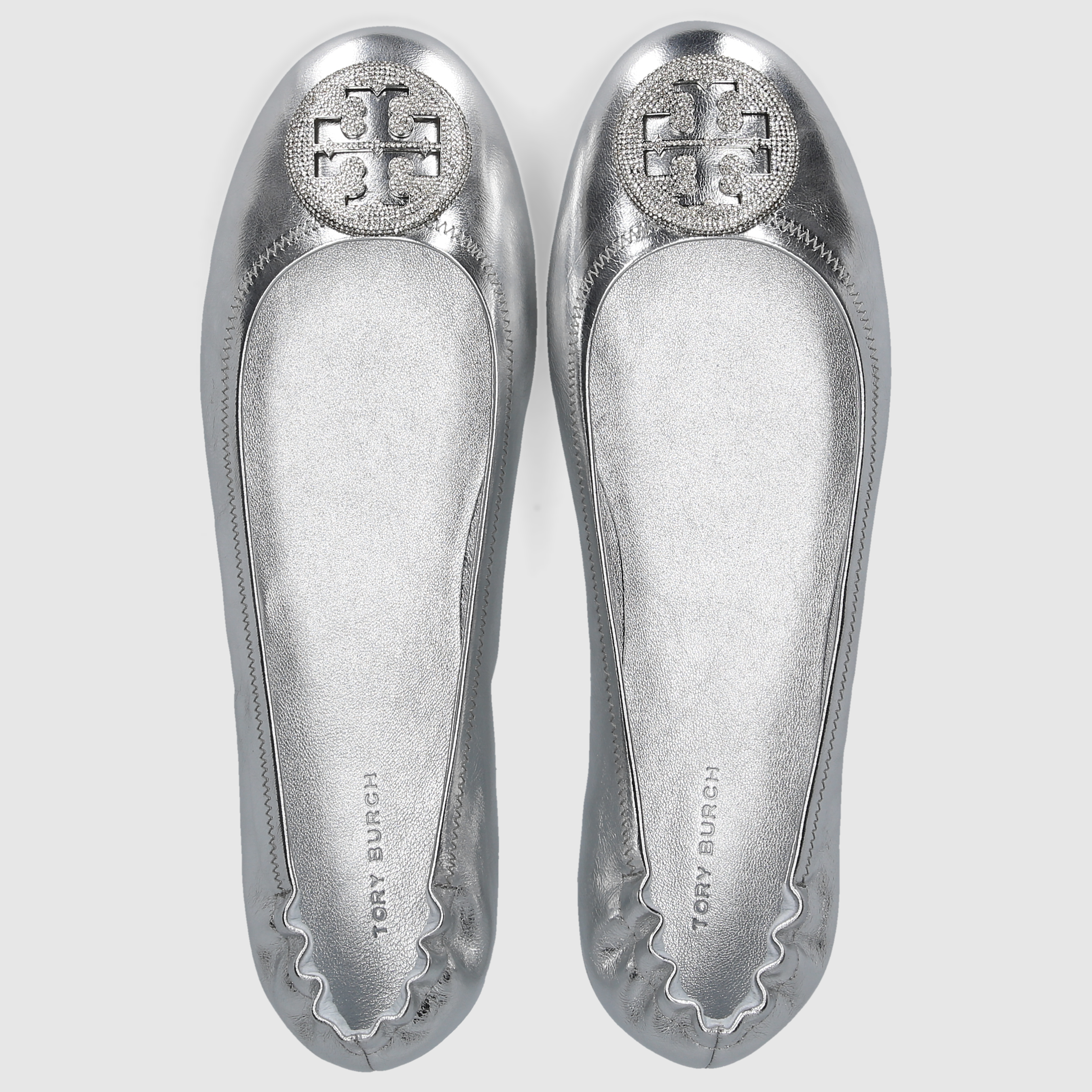 Tory Burch women's ballerinas 165361 calfskin silver