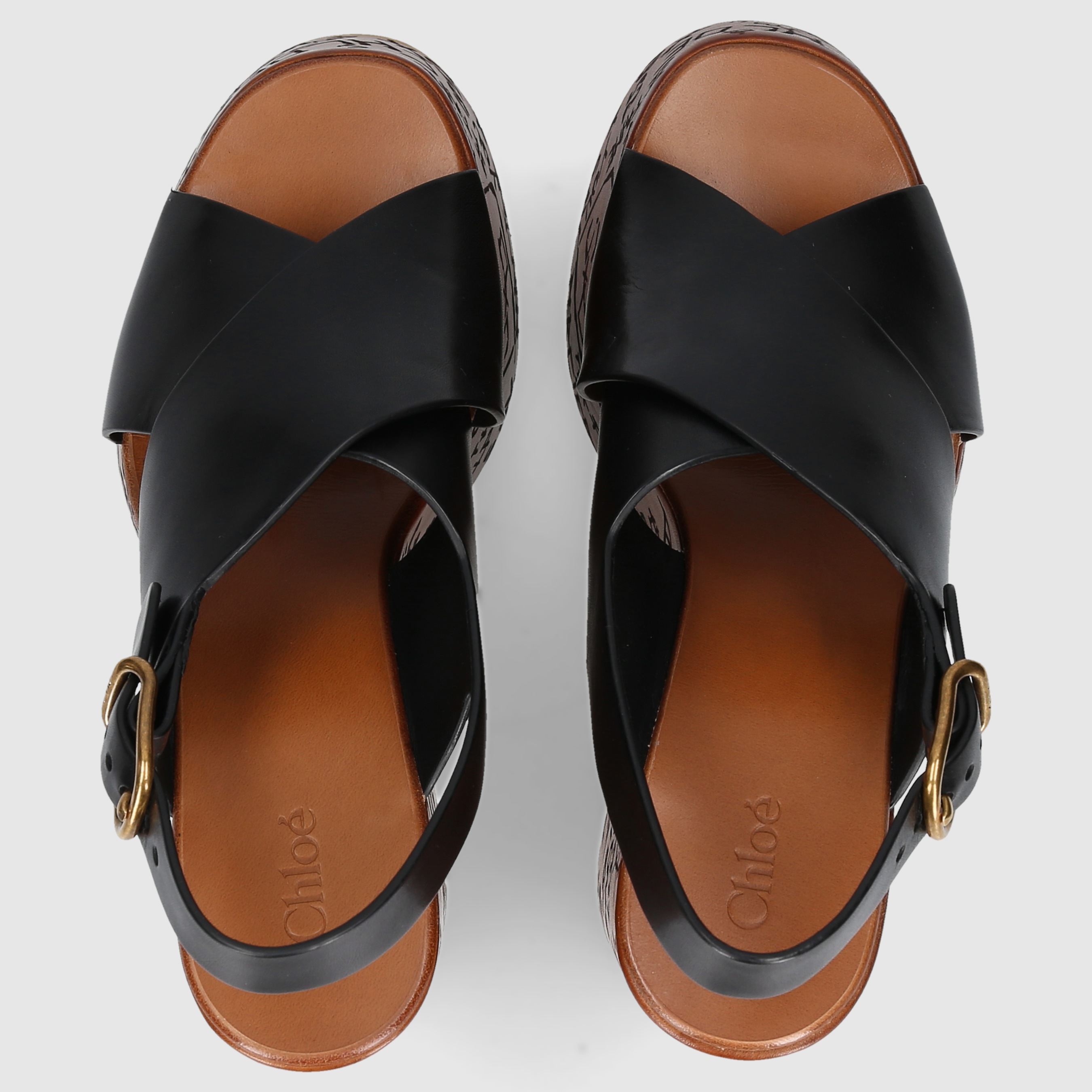 Chloé Damen Wedges CHC24A02YLU001 Schwarz