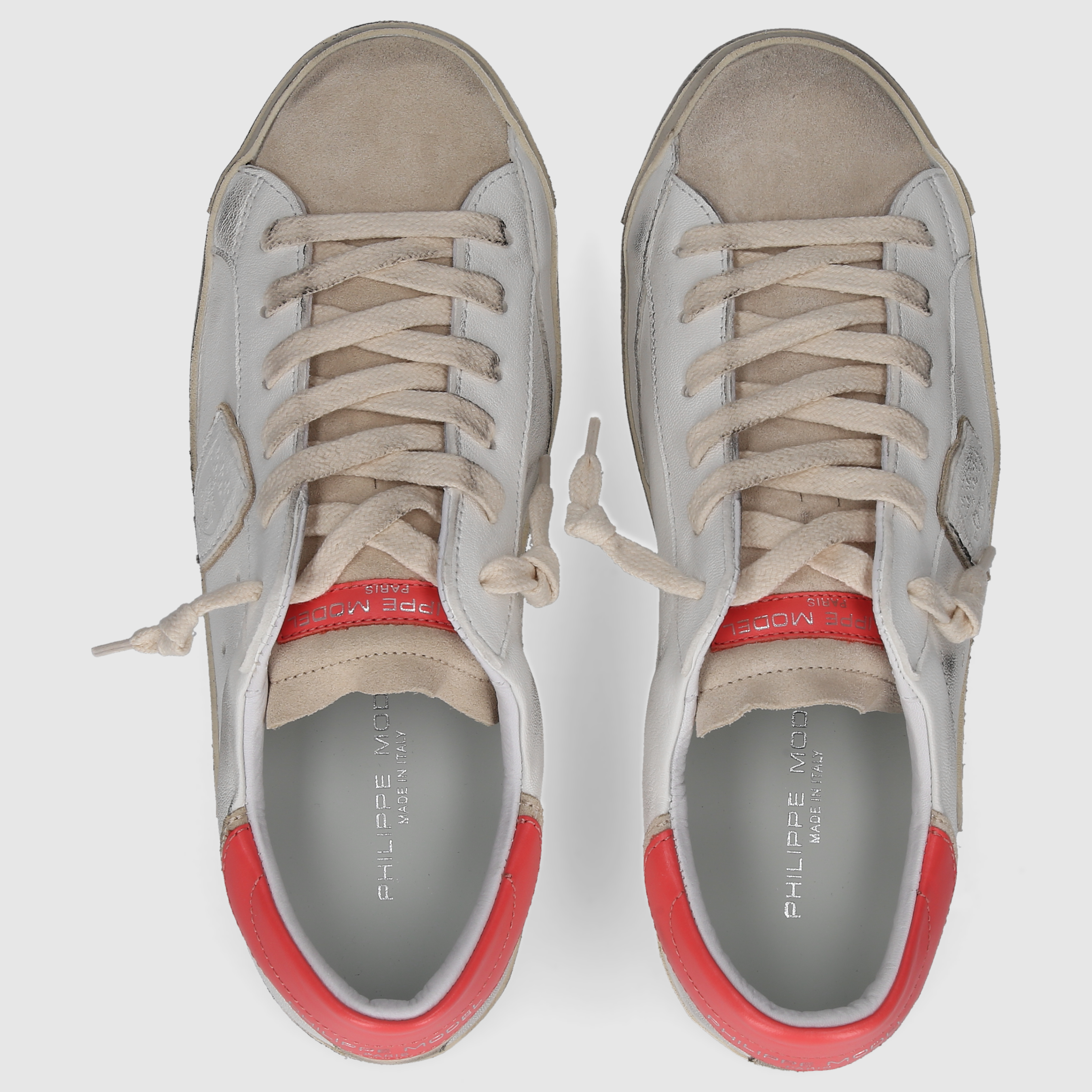 Philippe Model Damen Sneaker PRLD WEISS-ORANGE