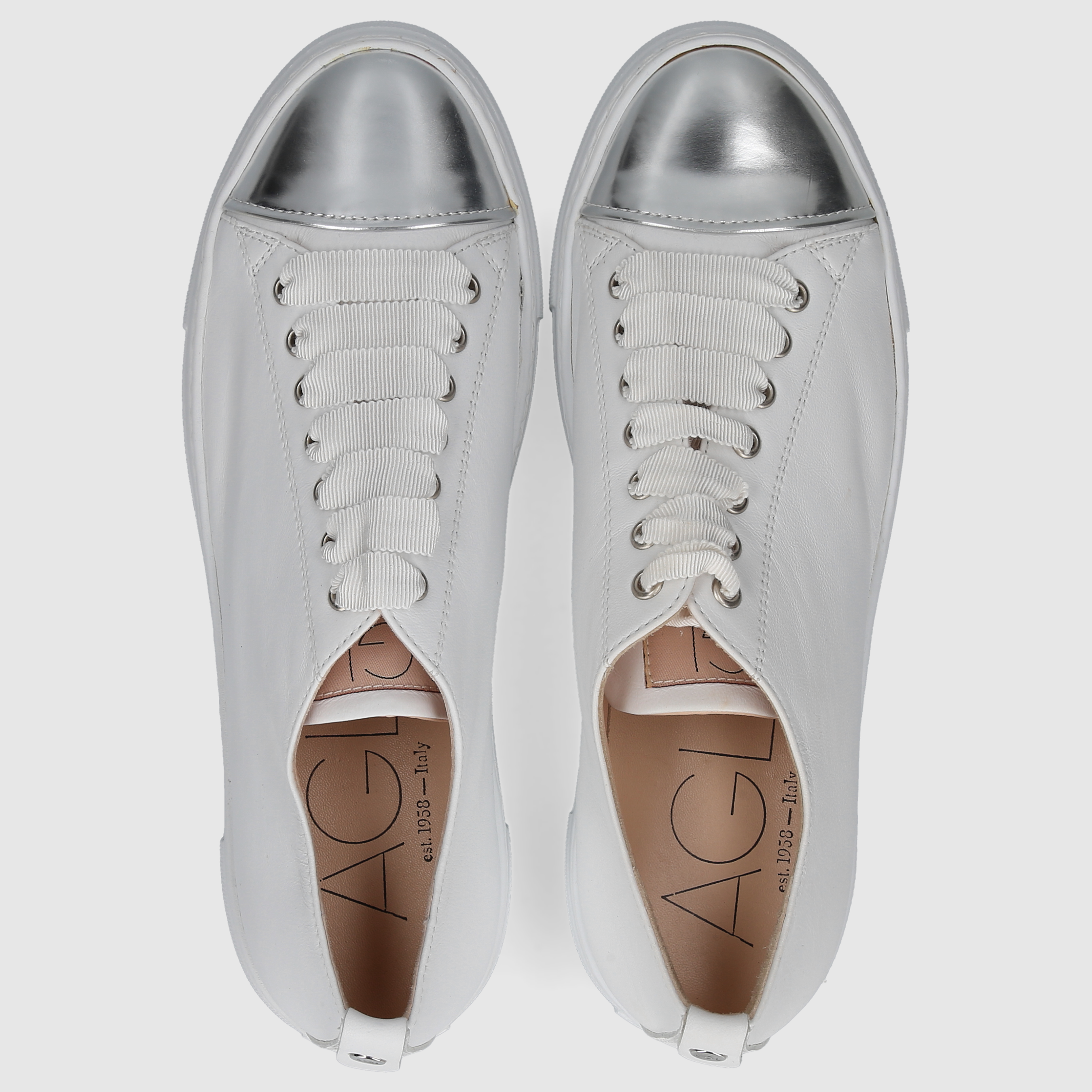 AGL Attilio Giusti Leombruni Damen Sneaker D925221PGKV142C114 WEISS-SILBER