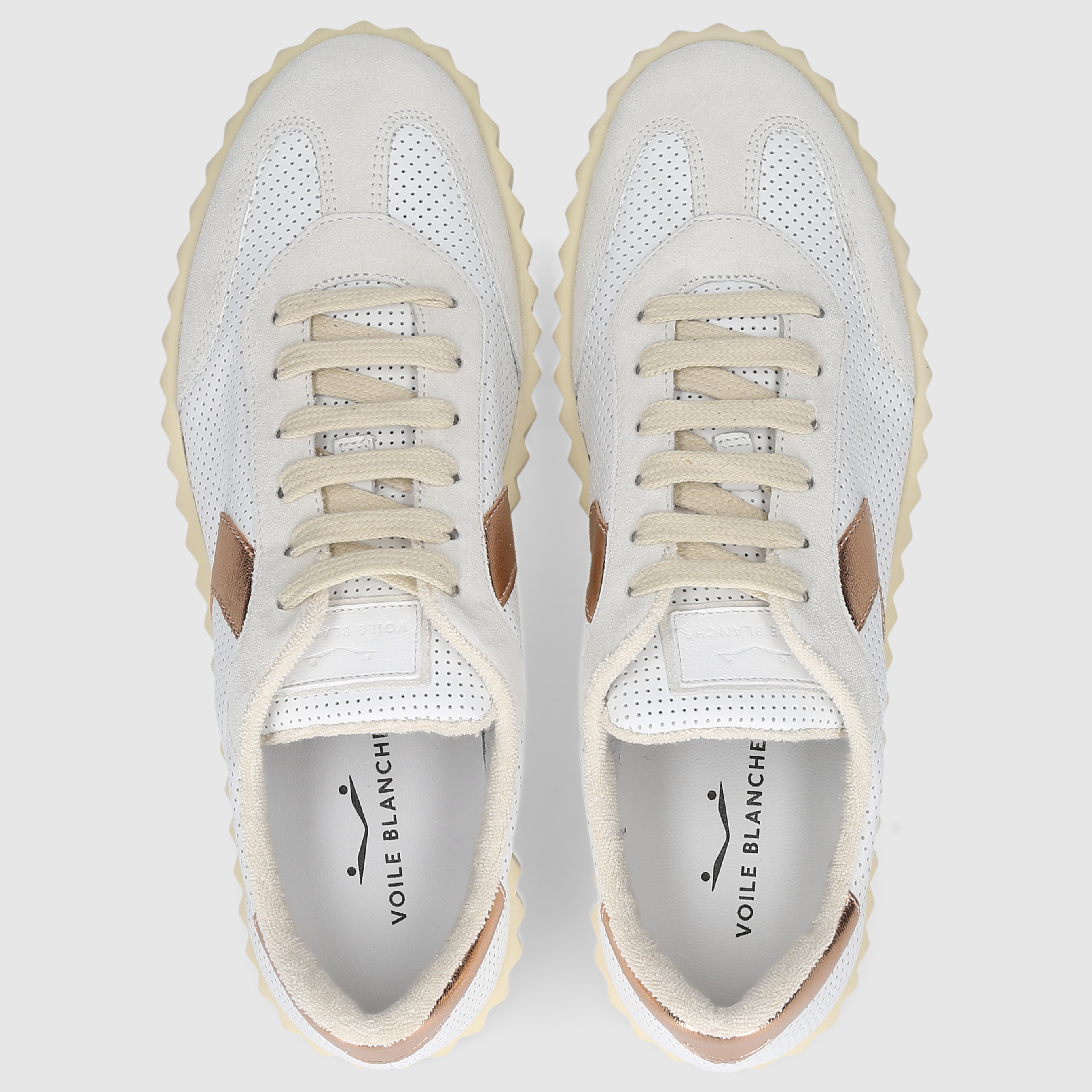 Voile Blanche Damen Sneaker INES WEISS-GOLD