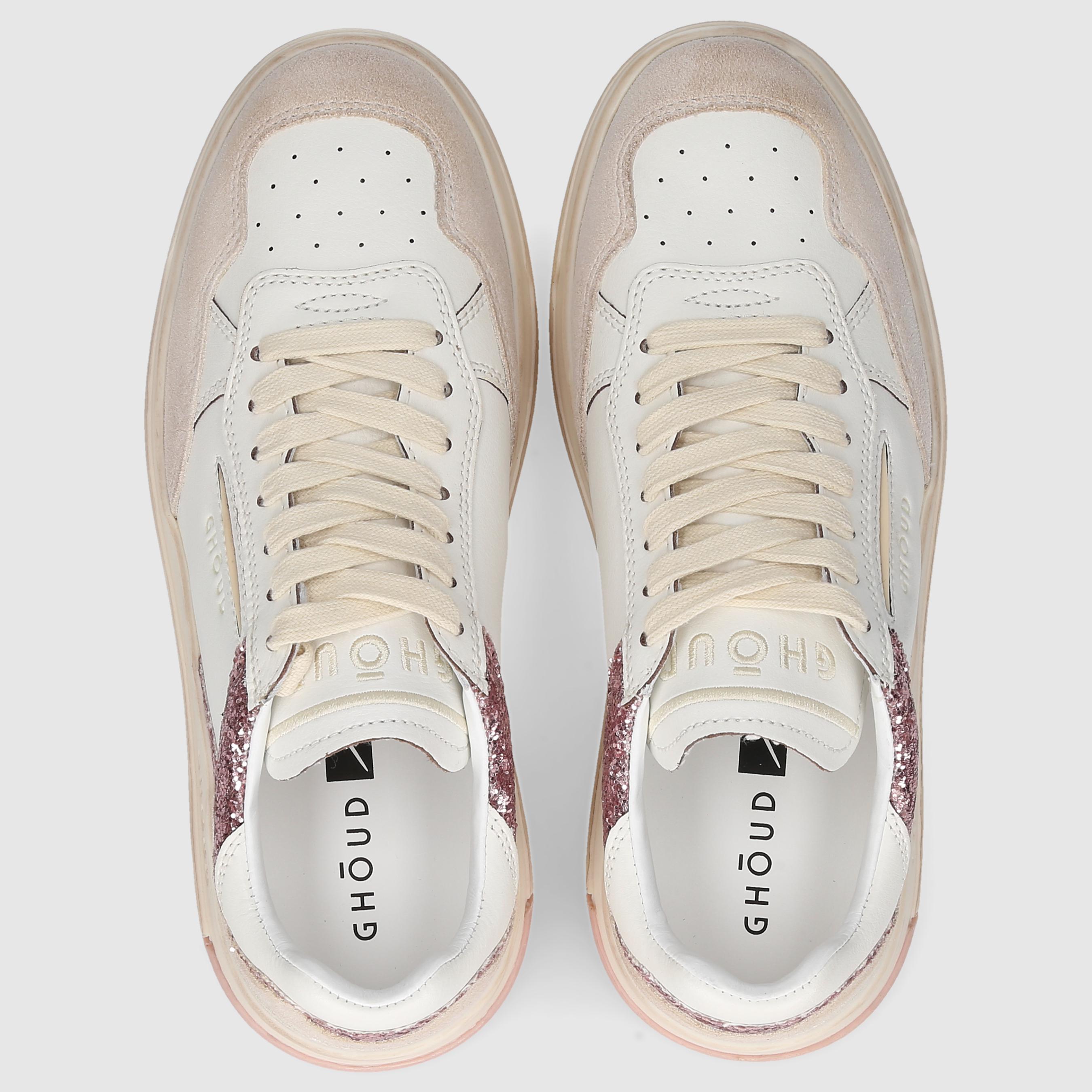 GHOUD Damen Sneaker TBLWLS37 WEISS-ROSA