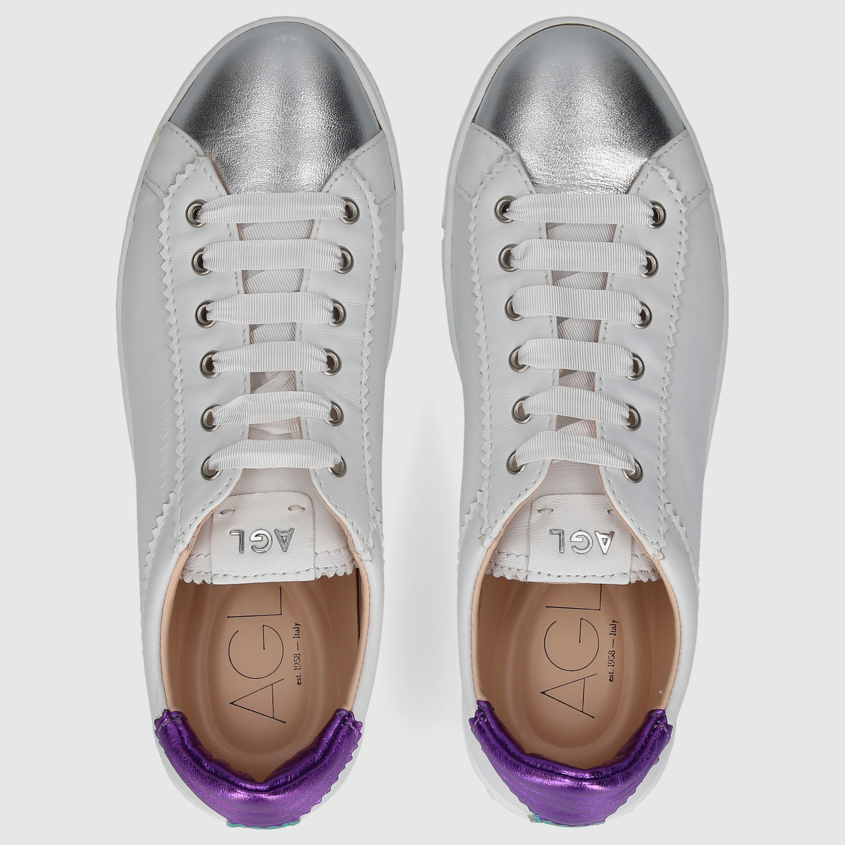 AGL Attilio Giusti Leombruni Damen Sneaker D936029PGKT083F897 WEISS-LILA