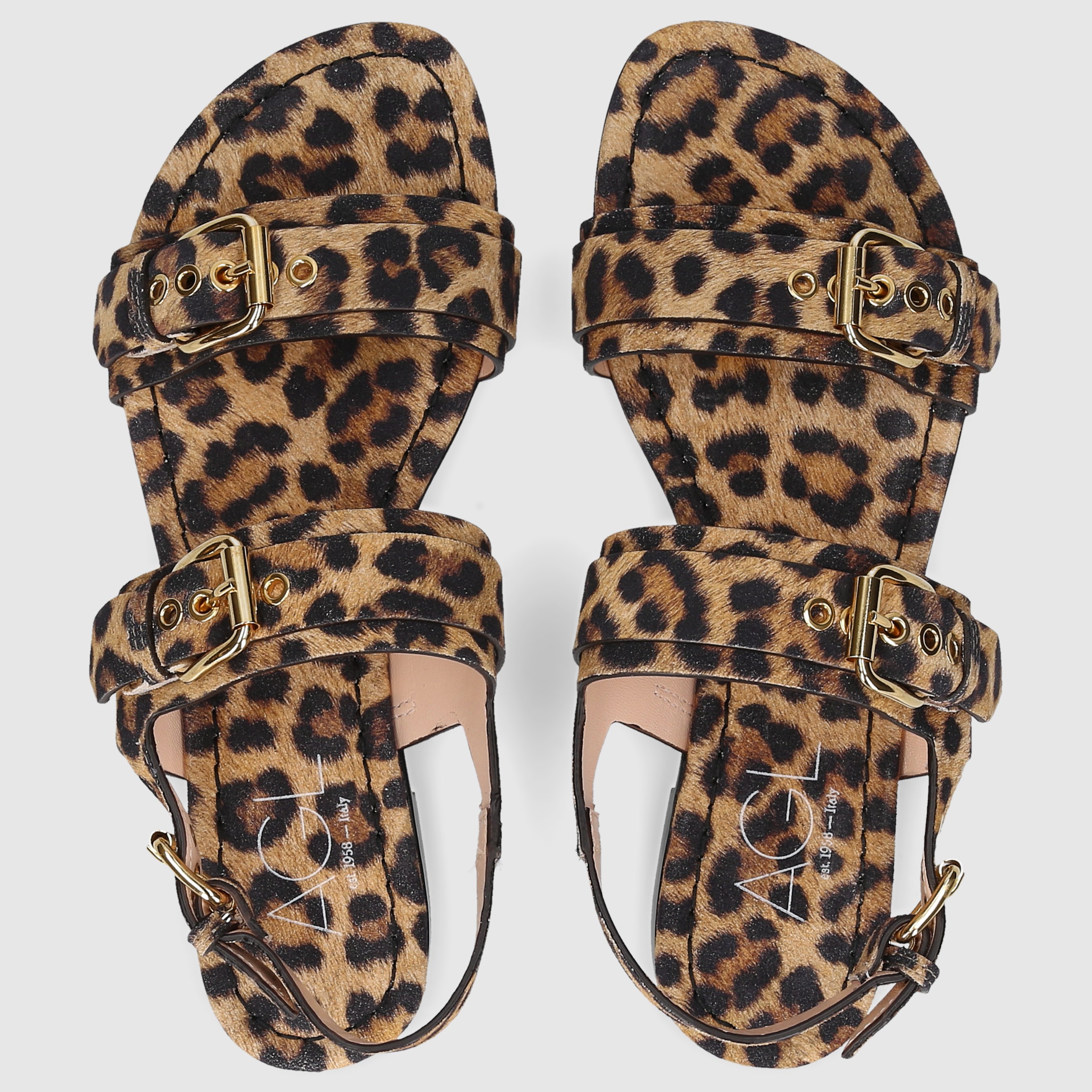 AGL Attilio Giusti Leombruni Damen Sandalen D656074PHK7757G459 BRAUN-KOMBI