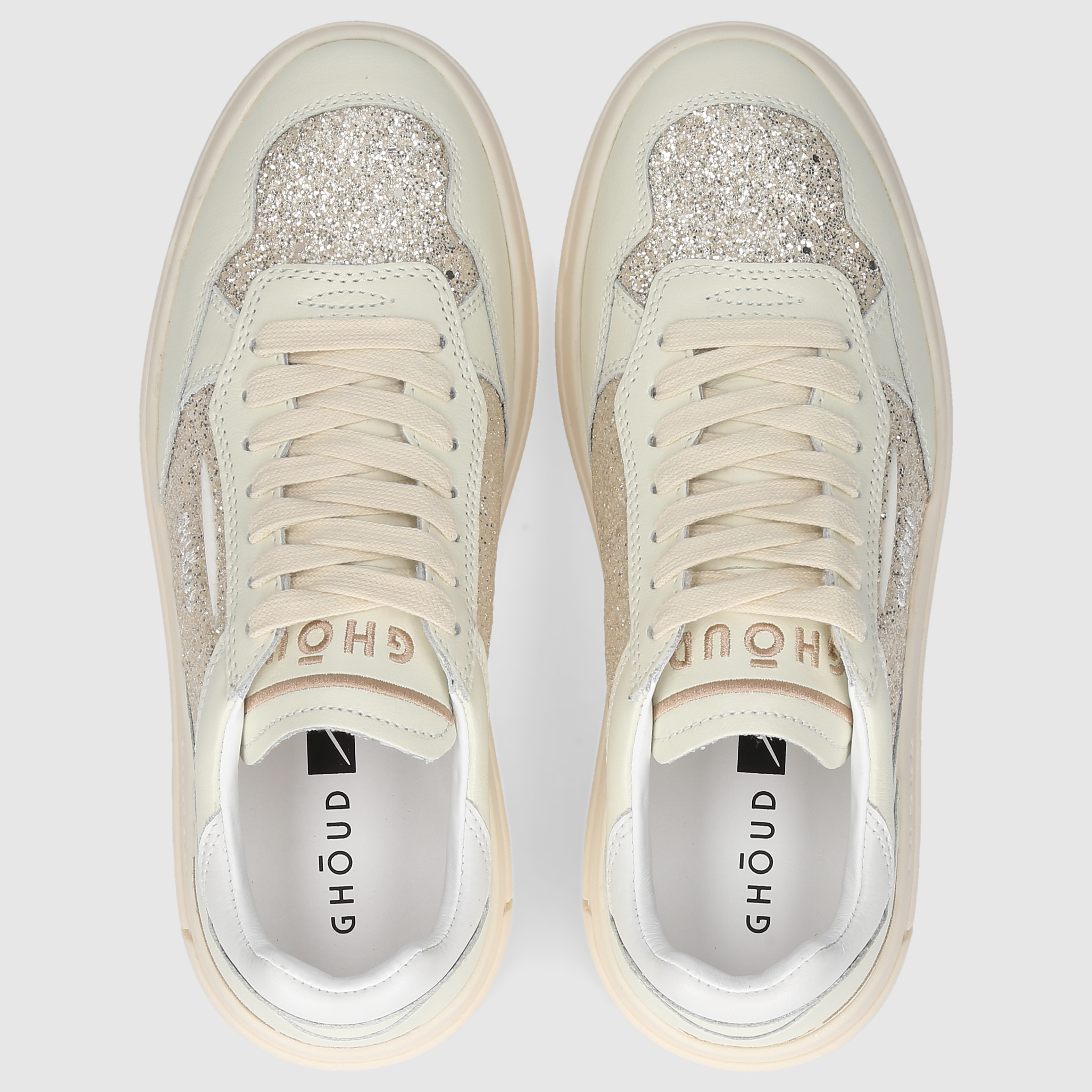 GHOUD Damen Sneaker TNLWFG01 ECRU-GOLD