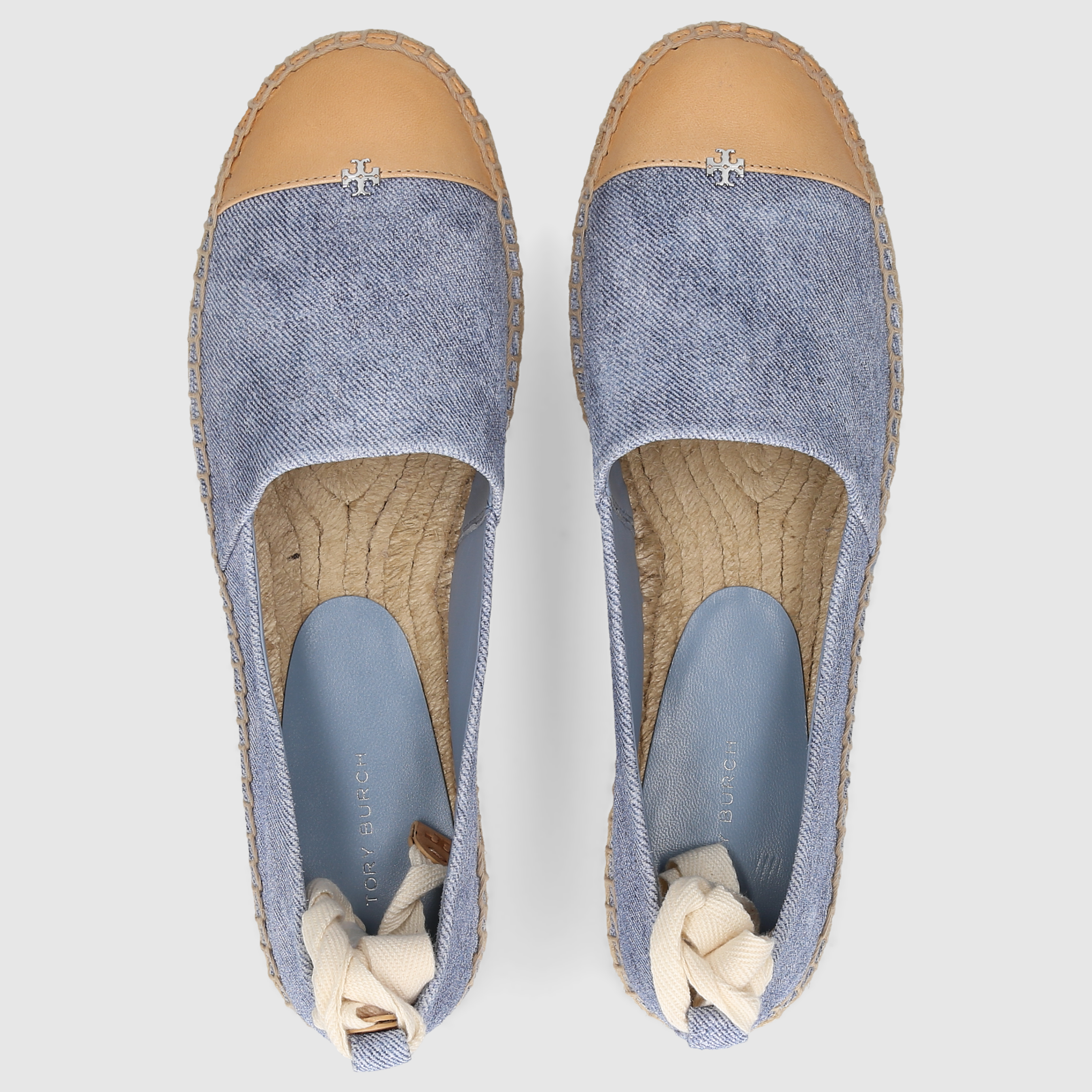 Tory Burch Damen Espadrilles 164724 BRAUN-BLAU