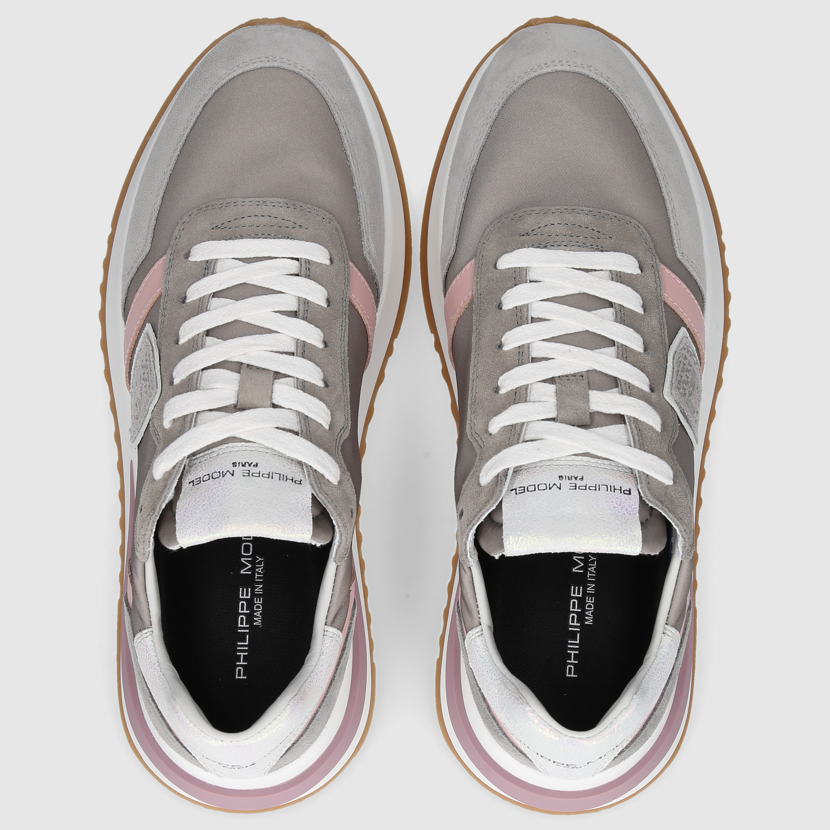 Philippe Model Damen Sneaker TYLD GRAU-ROSA